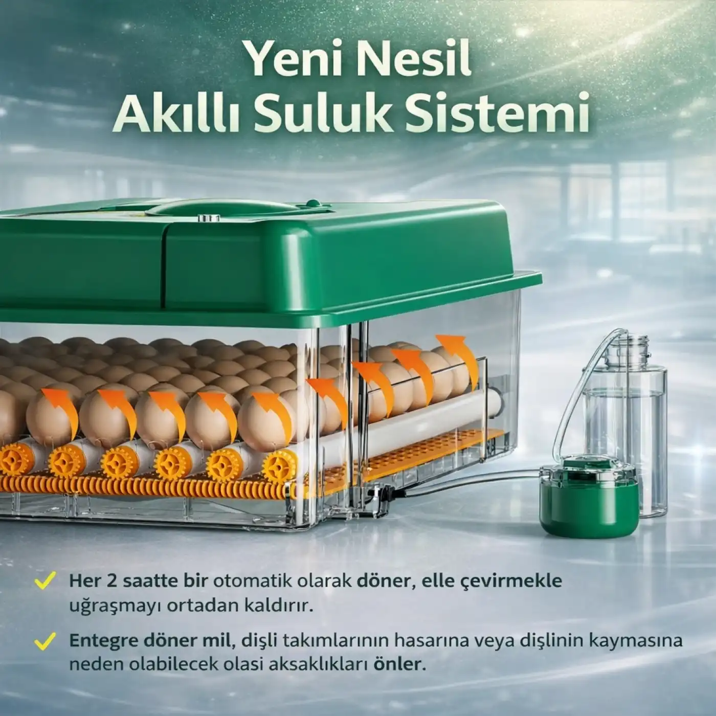 X-192 Model Tam Otomatik Kuluçka Makinesi –Tüm Kanatlı Hayvanlara Uyumlu Yeni Nesil Su Hazneli Süngerli Sistem