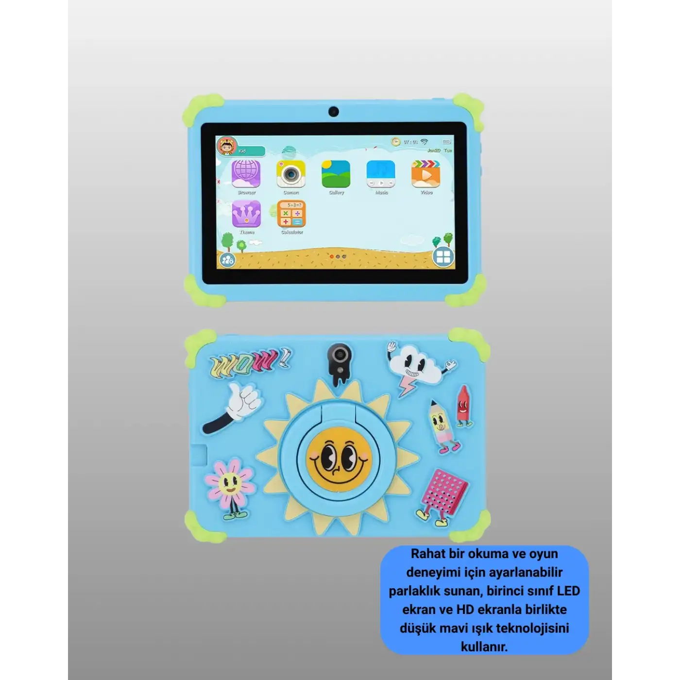 7 İnç Android Tablet WiFi Bluetooth ve Çift Kamera Destekli