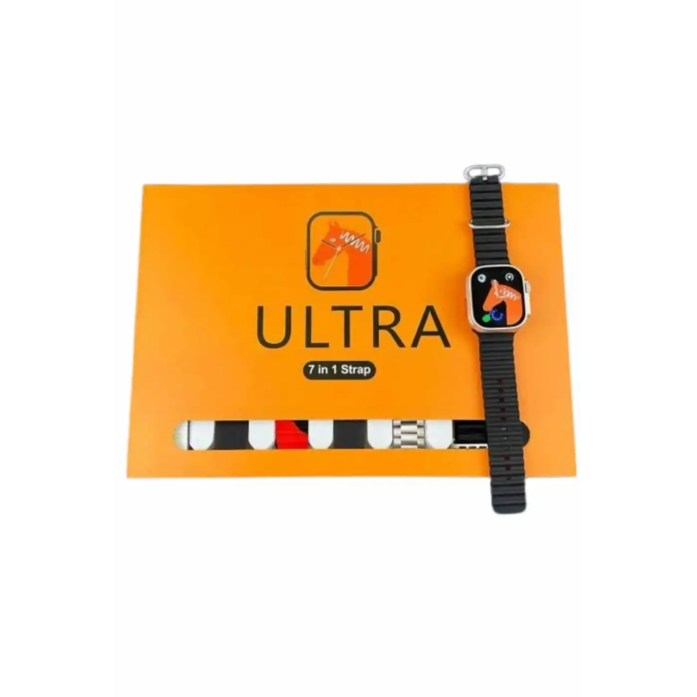 7 Kordonlu Akıllı Saat Plastik Kordon Hasır Kordon Çelik Kordon