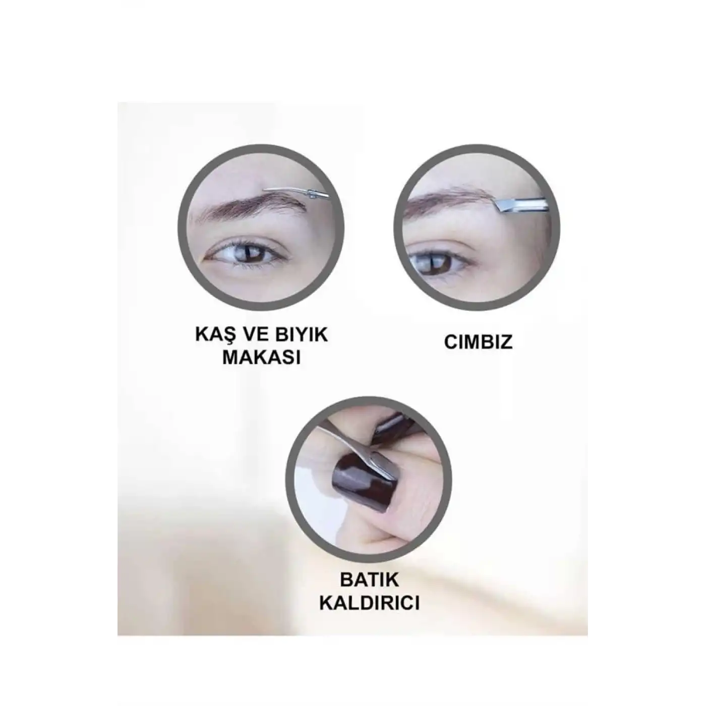 7 Parça Manikür Pedikür Seti El Ayak Bakımı Çantalı Paslanmaz Çelik