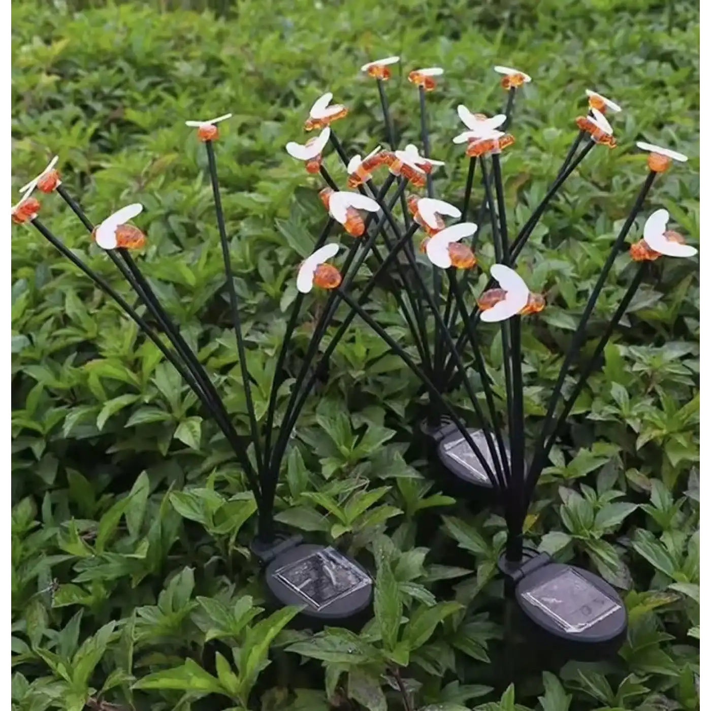 8 Ledli Bal Arısı Solar Bahçe Aydınlatması 2’li Paket