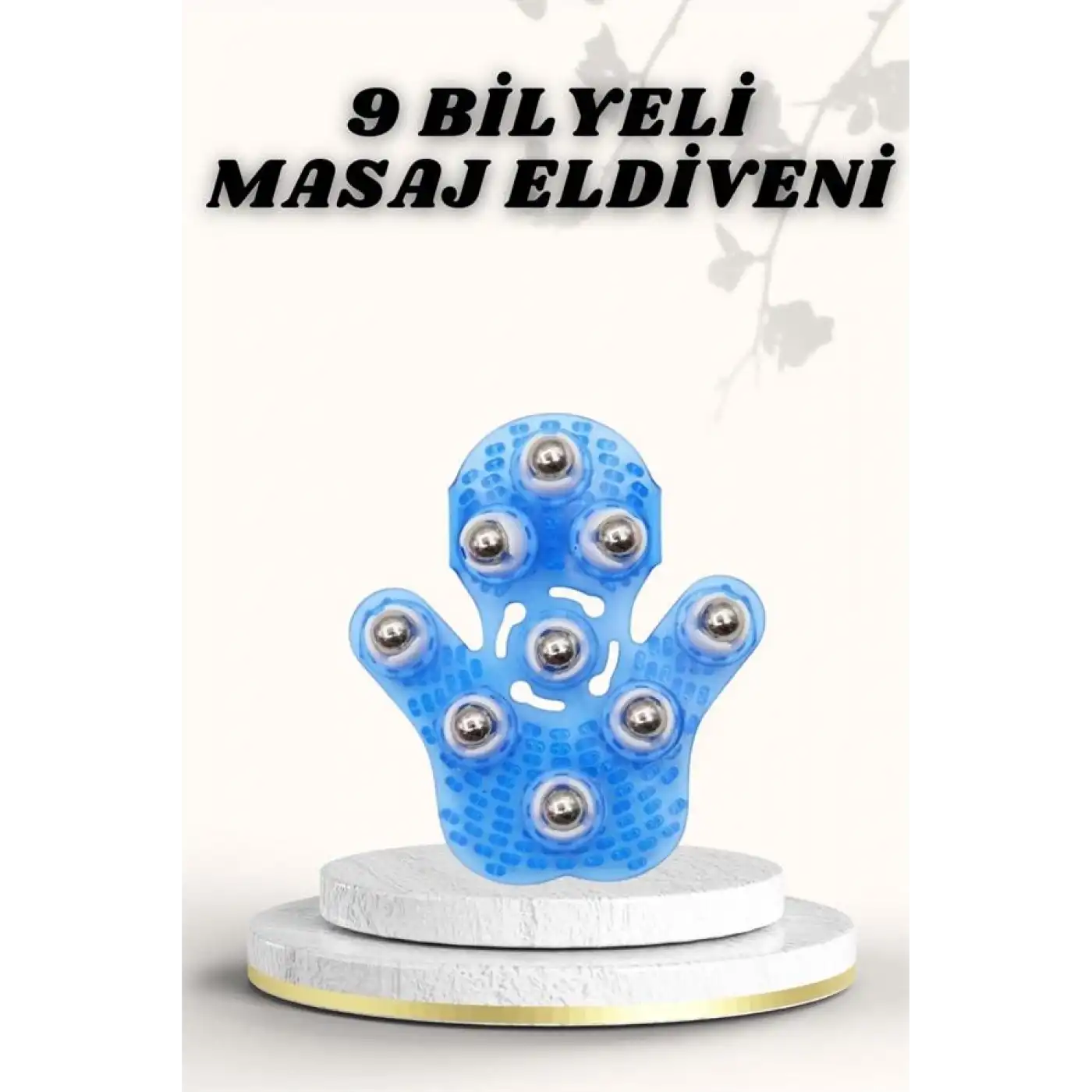 9 Bilyeli Masaj Eldiveni Giyilebilir Plastik Vücut Sıkılaştırıcı