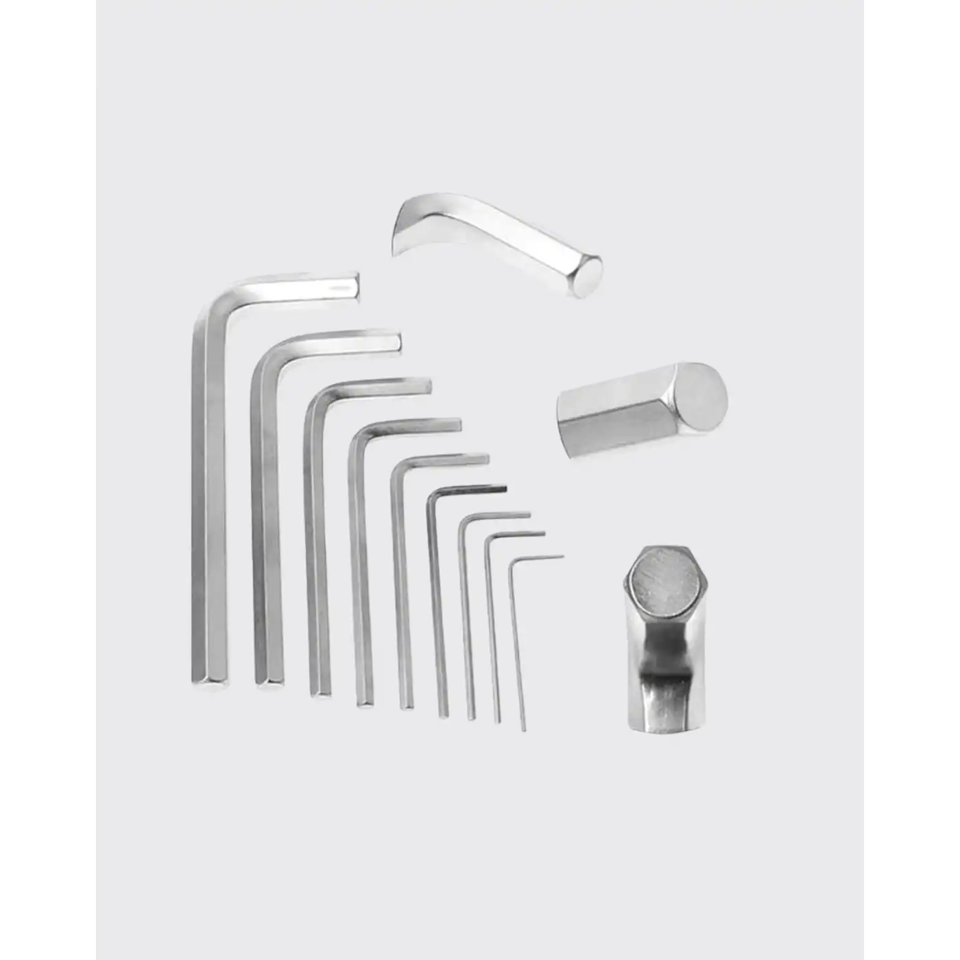 9 Parça Alyan Anahtar Seti Isıl İşlem Görmüş Dayanıklı Çelik