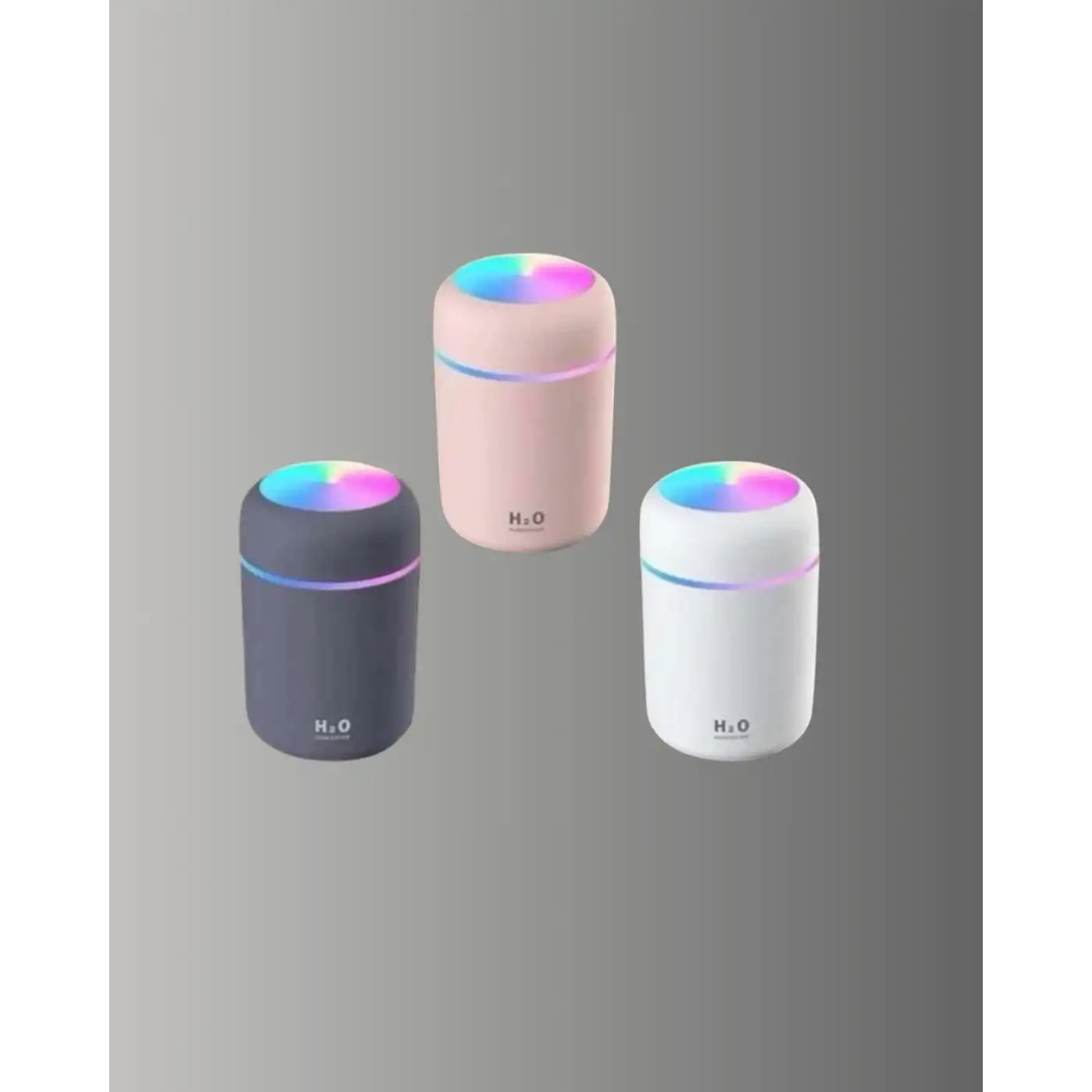ABS Gövdeli 300ml USB Nemlendirici – Beyaz, Gri, Pembe Renk