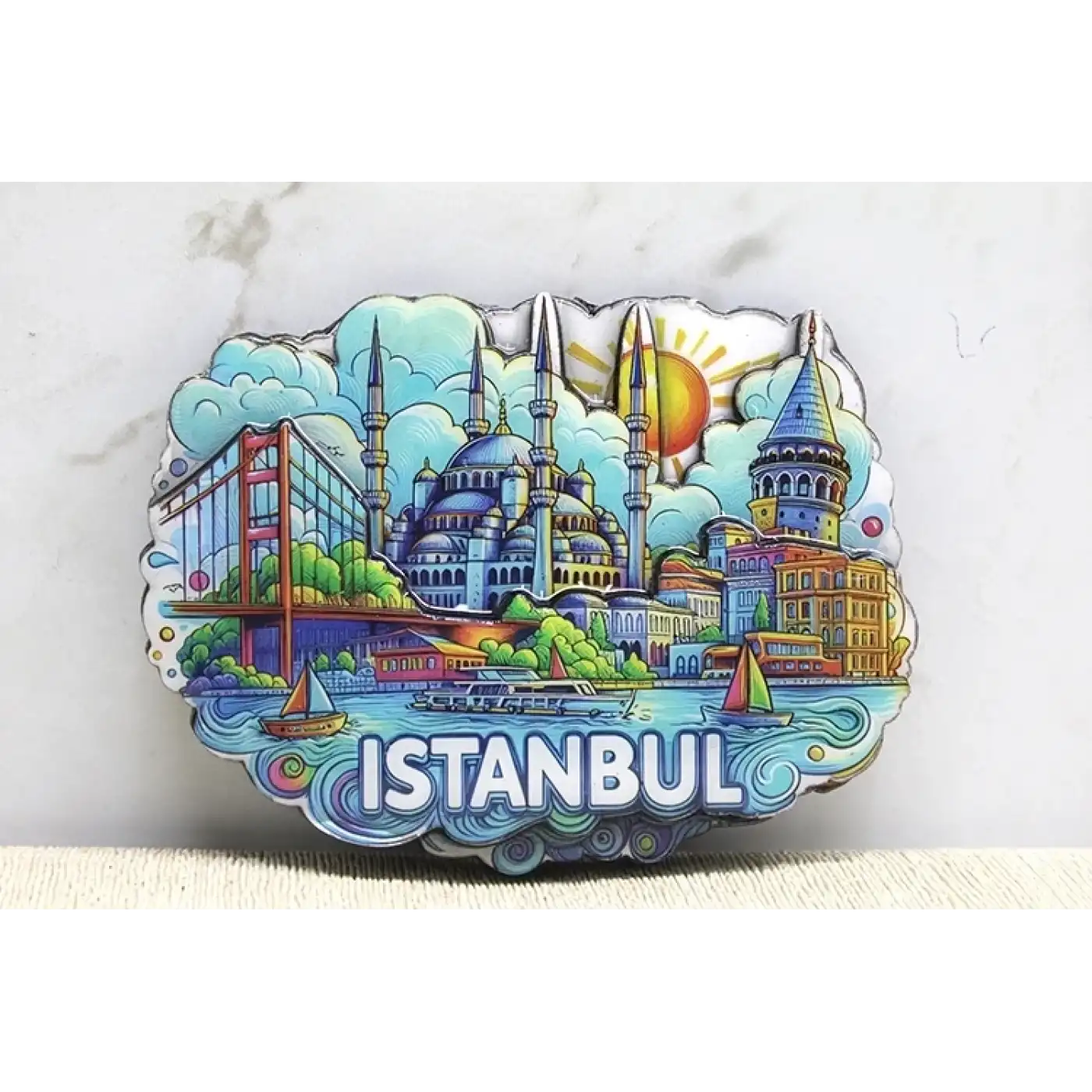 Ahşap İstanbul Temalı Magnet Alk4361