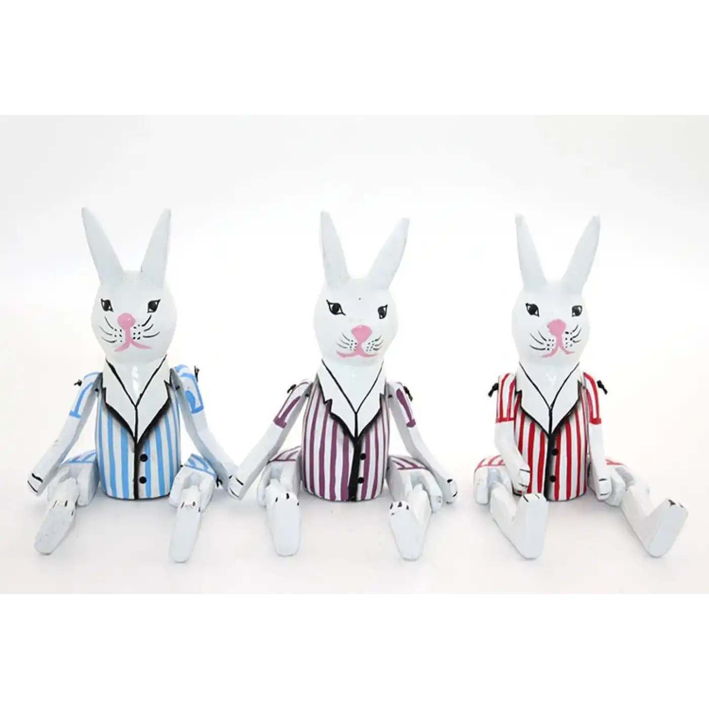 Ahşap Sallanan Tavşan Figürü