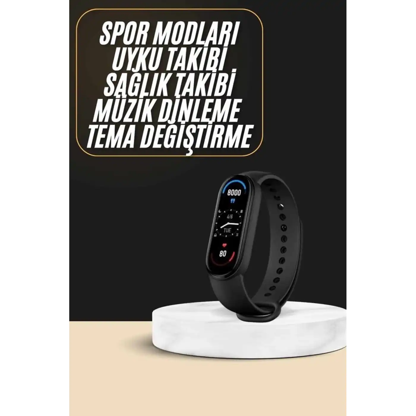 Akıllı Bileklik Android ve İOS Uyumlu Bildirim ve Çağrı Görme Spor Takibi