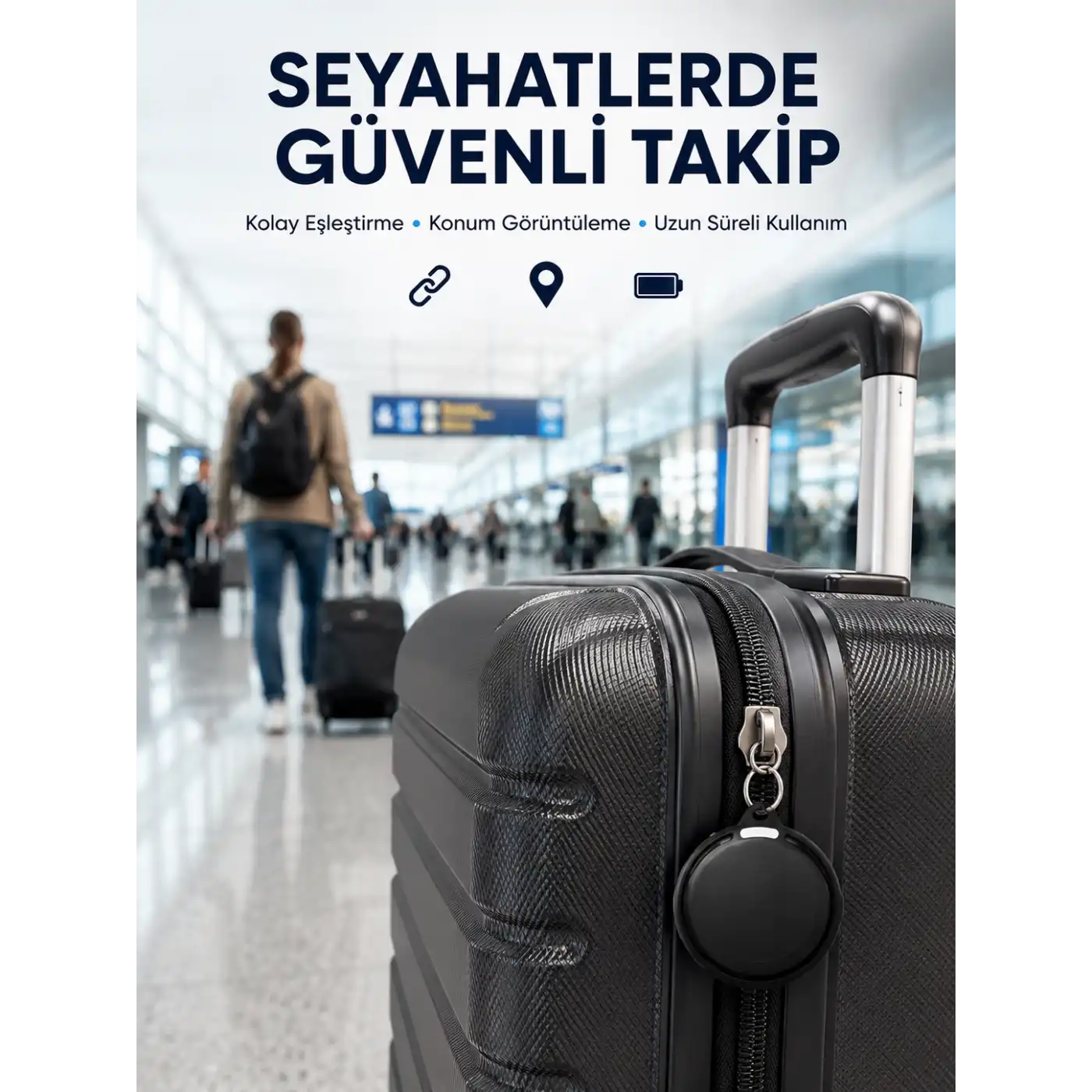 Akıllı Bluetooth Takip Cihazı AirTag İOS ve Android Uyumlu