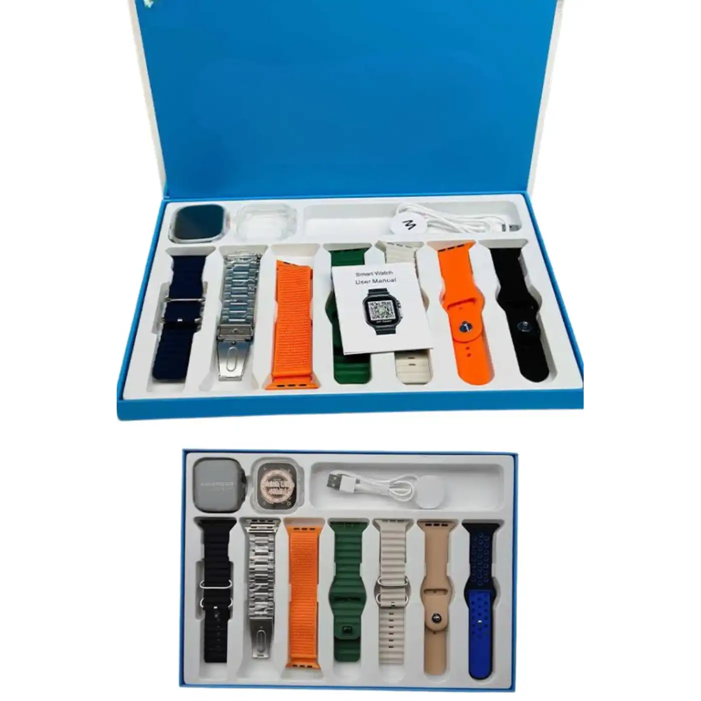 Akıllı Saat 7 Kordon Hediyeli Takvim Alarm Nabız Ölçer Bildirim Görme Sesli Görüşme