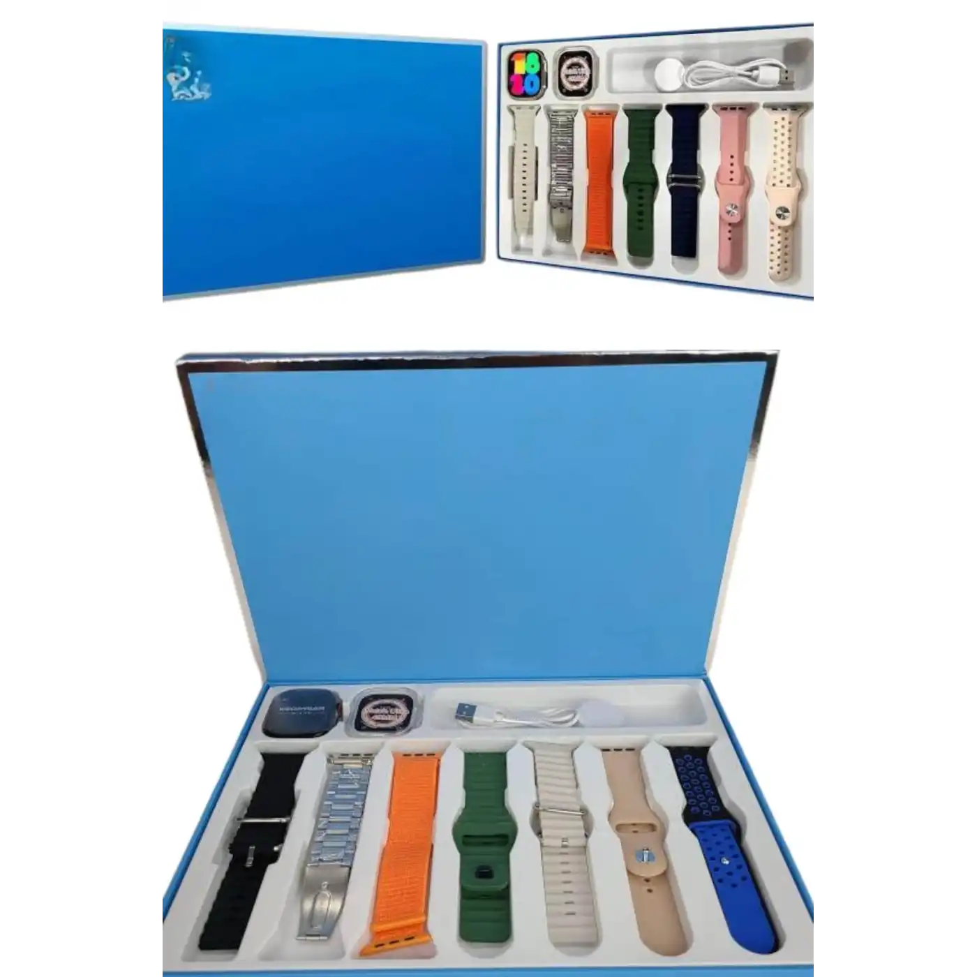 Akıllı Saat 7 Kordon Hediyeli Takvim Alarm Nabız Ölçer Bildirim Görme Sesli Görüşme