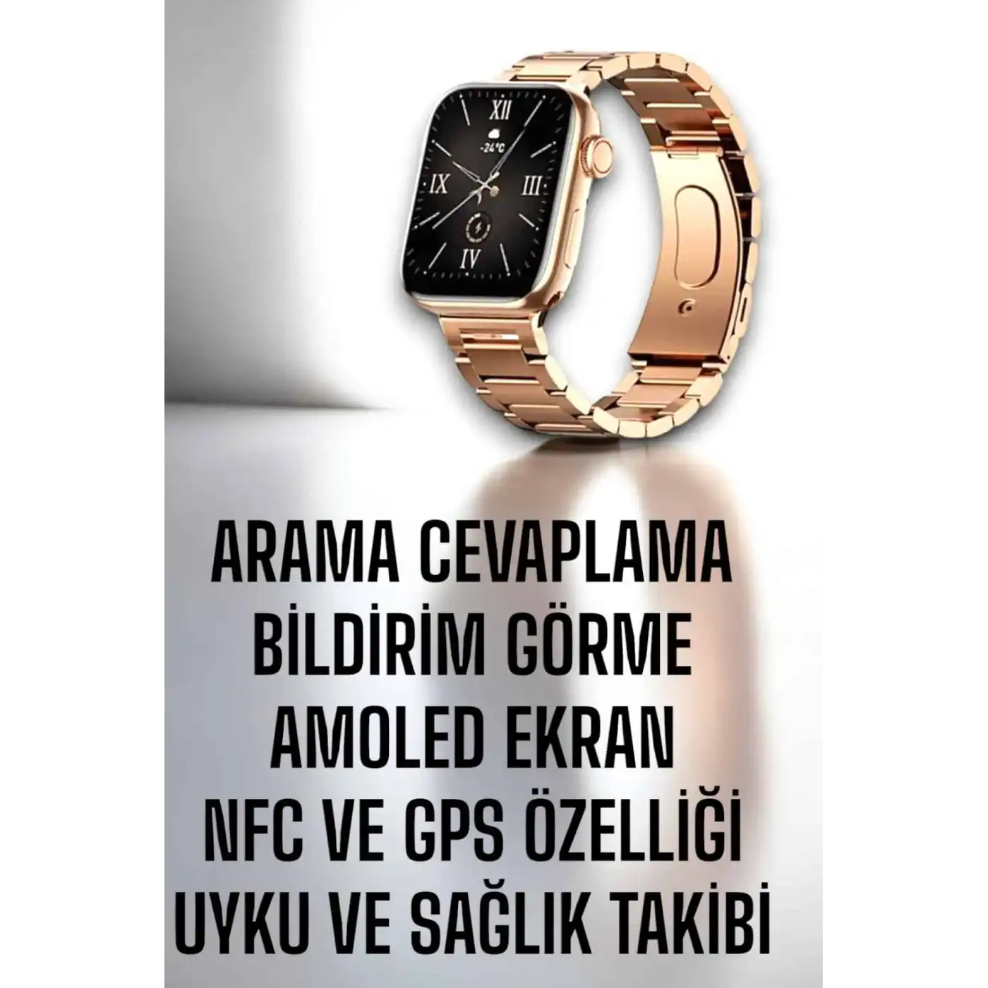 Akıllı Saat Adımsayar, Nabız Takibi ve GPS Destekli Kadınlara Özel