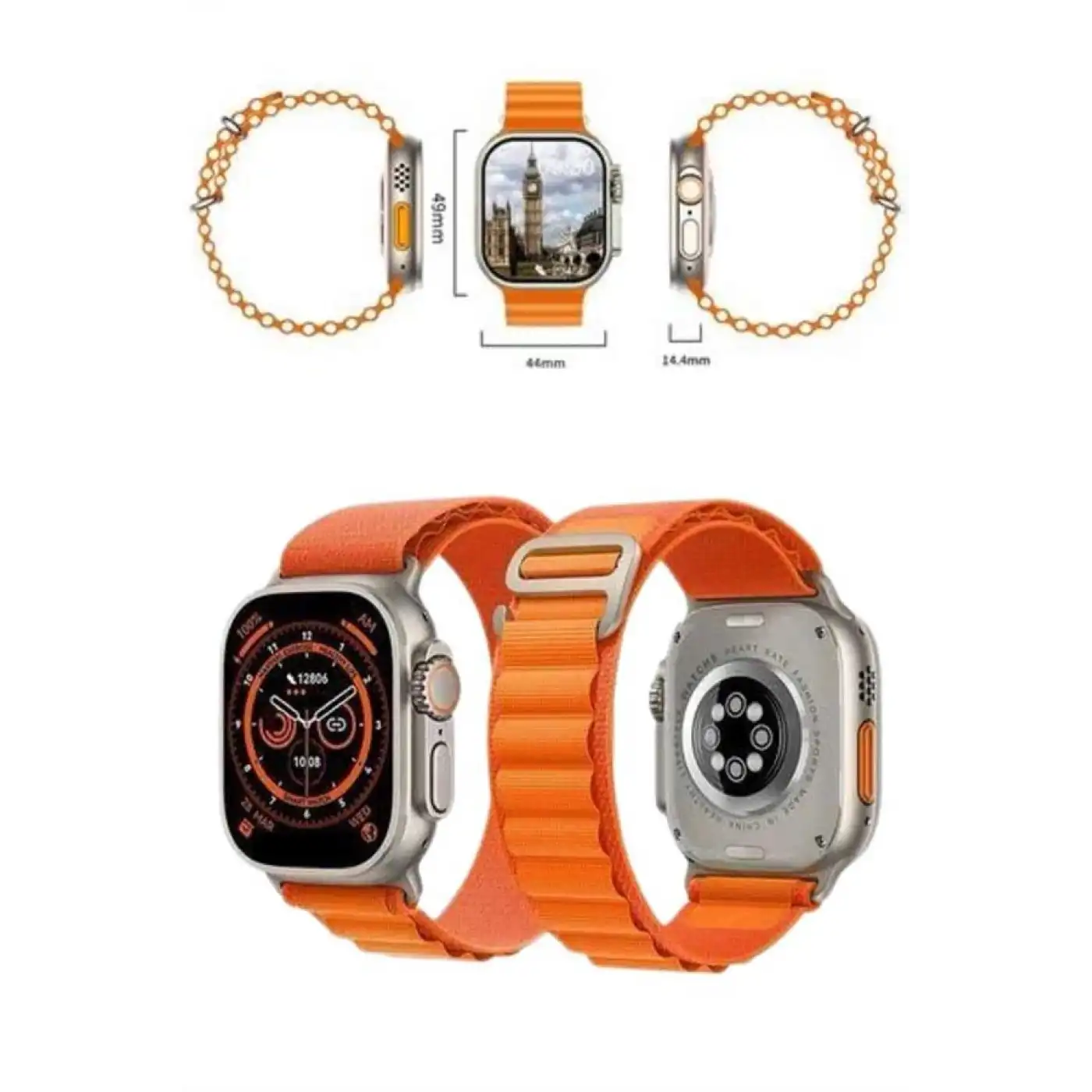 Akıllı Saat Amoled Ekran Bluetooth Bağlantılı Özel Tasarım Unısex