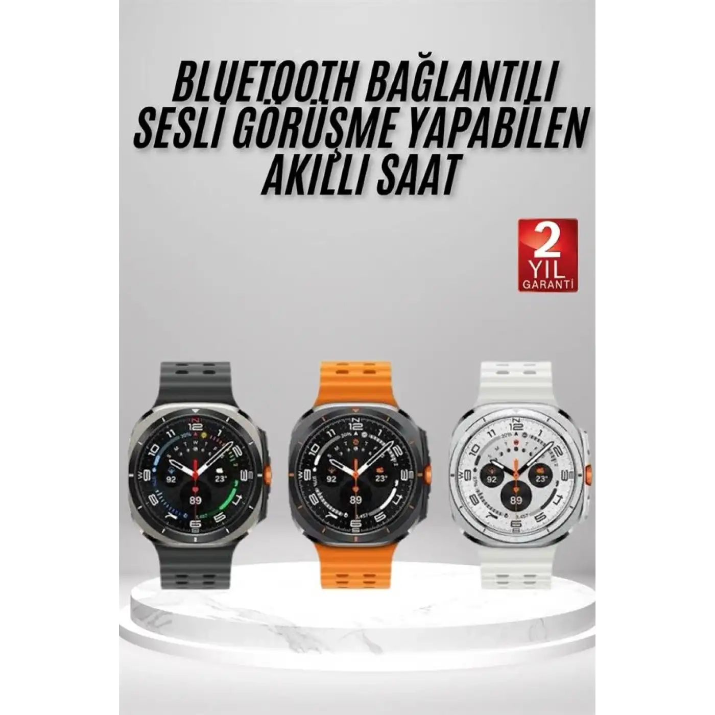 Akıllı Saat Amoled Ekran Bluetooth Bağlantılı Sağlık Takibi GPS Uyumlu