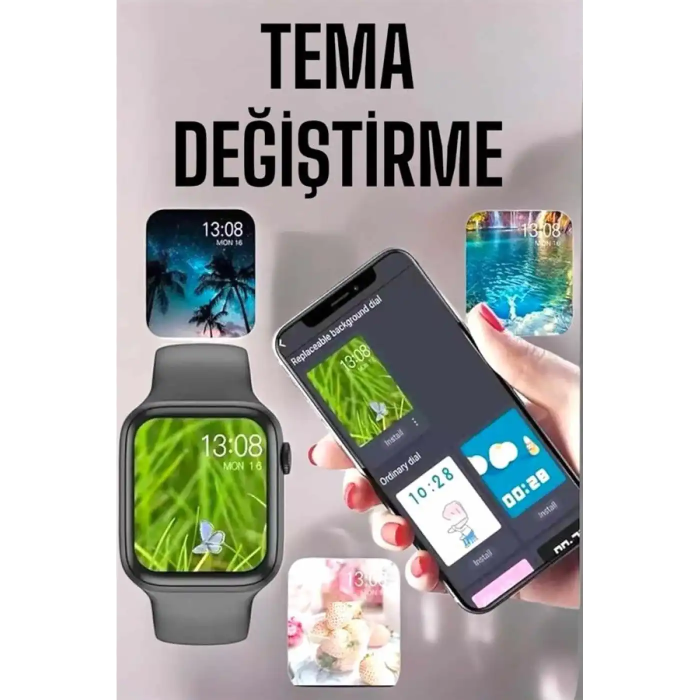 Akıllı Saat Amoled Ekran Yeni Nesil Bluetooth Bağlantılı