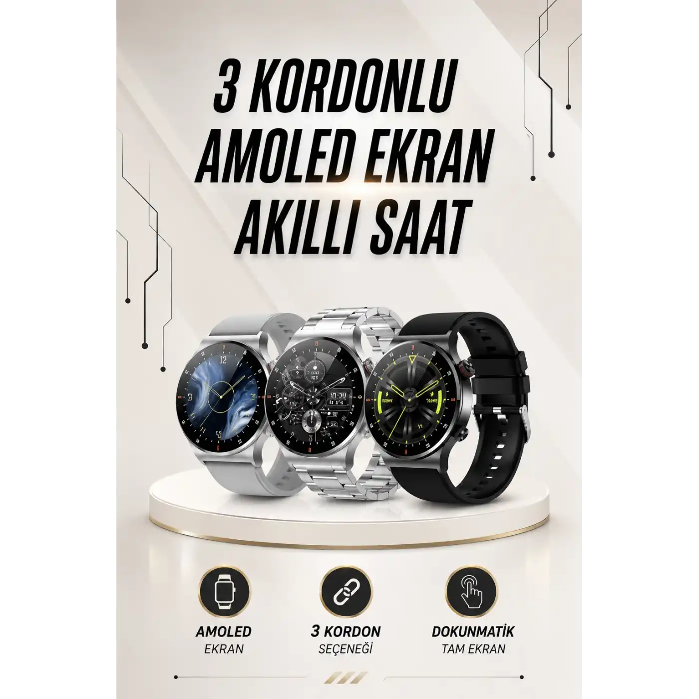Akıllı Saat Arama Cevaplama Müzik Dinleme GPS Takibi