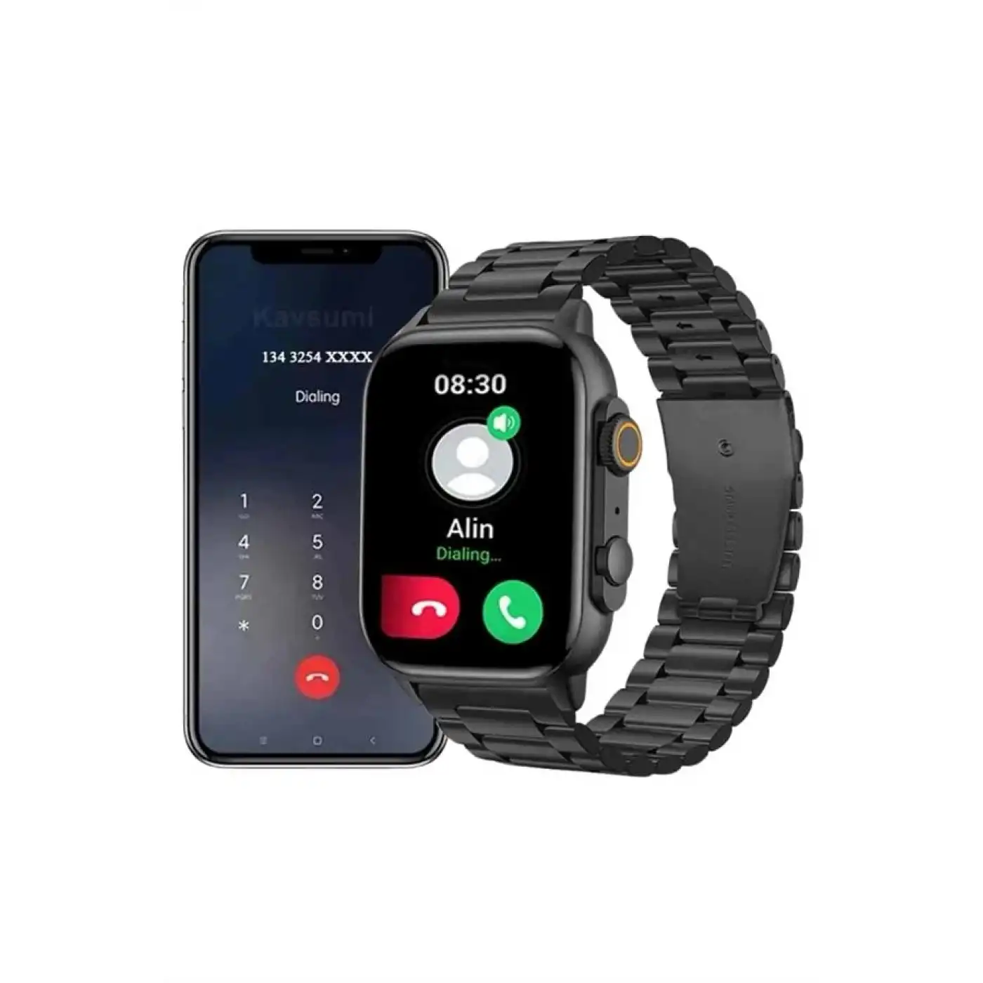 Akıllı Saat Arama Konuşma GPS ve NFC Özelliği 3 Kordonlu Amoled Ekran