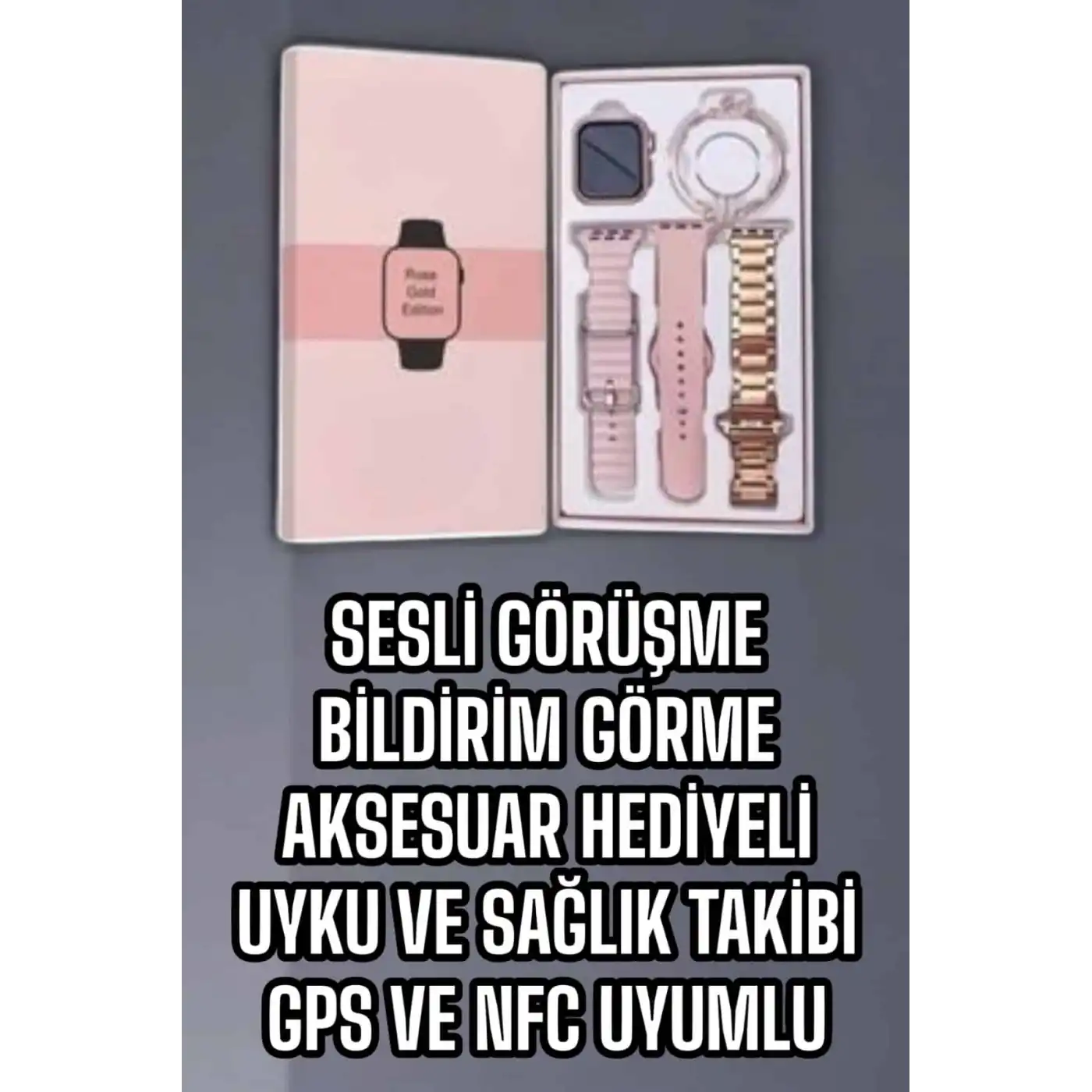 Akıllı Saat Bluetooth Bağlantılı Aksesuar Hediyeli GPS Takibi