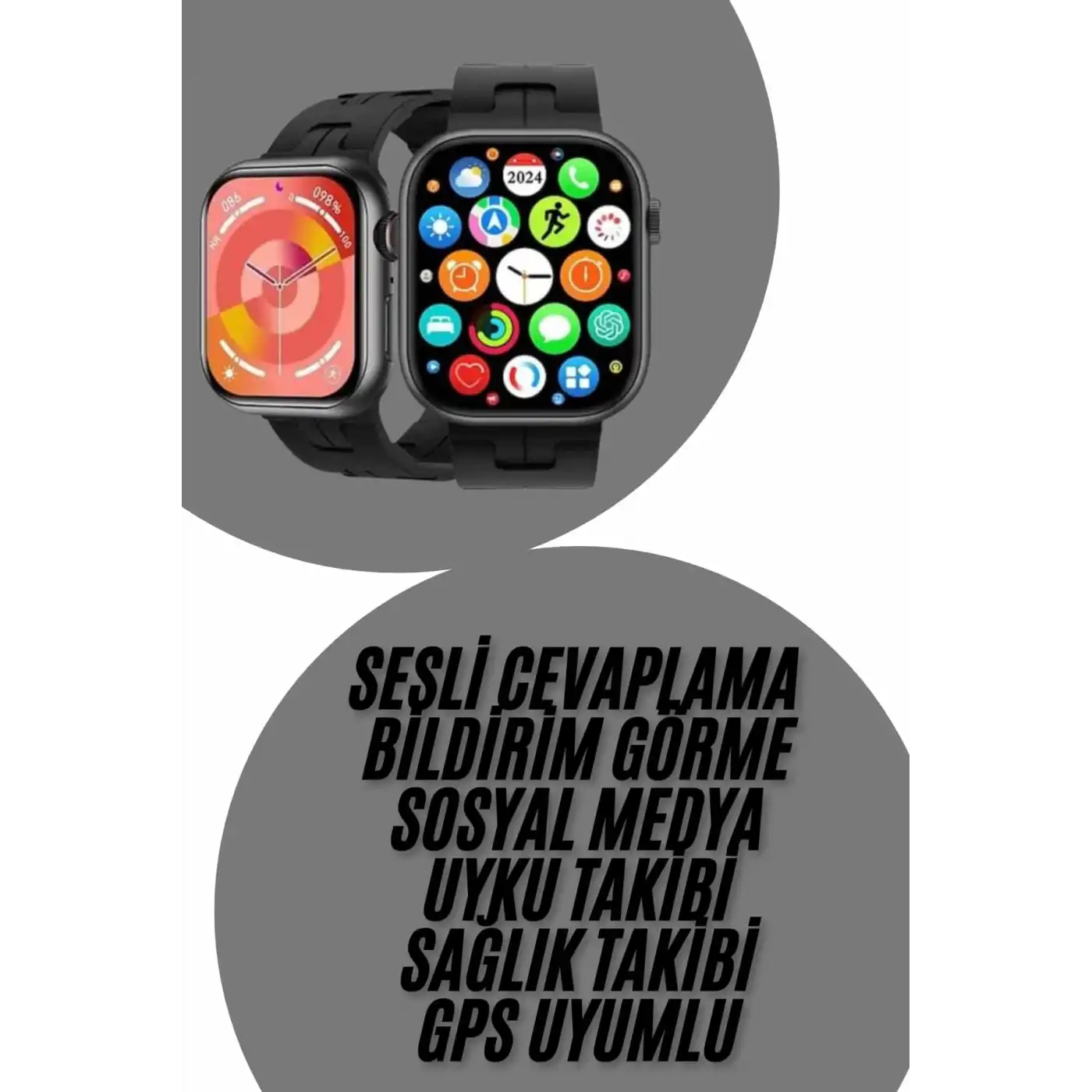 Akıllı Saat Çağrı Cevaplama Müzik Dinleme Plastik Kordon Mesaj Bildirimleri Yeni Seri