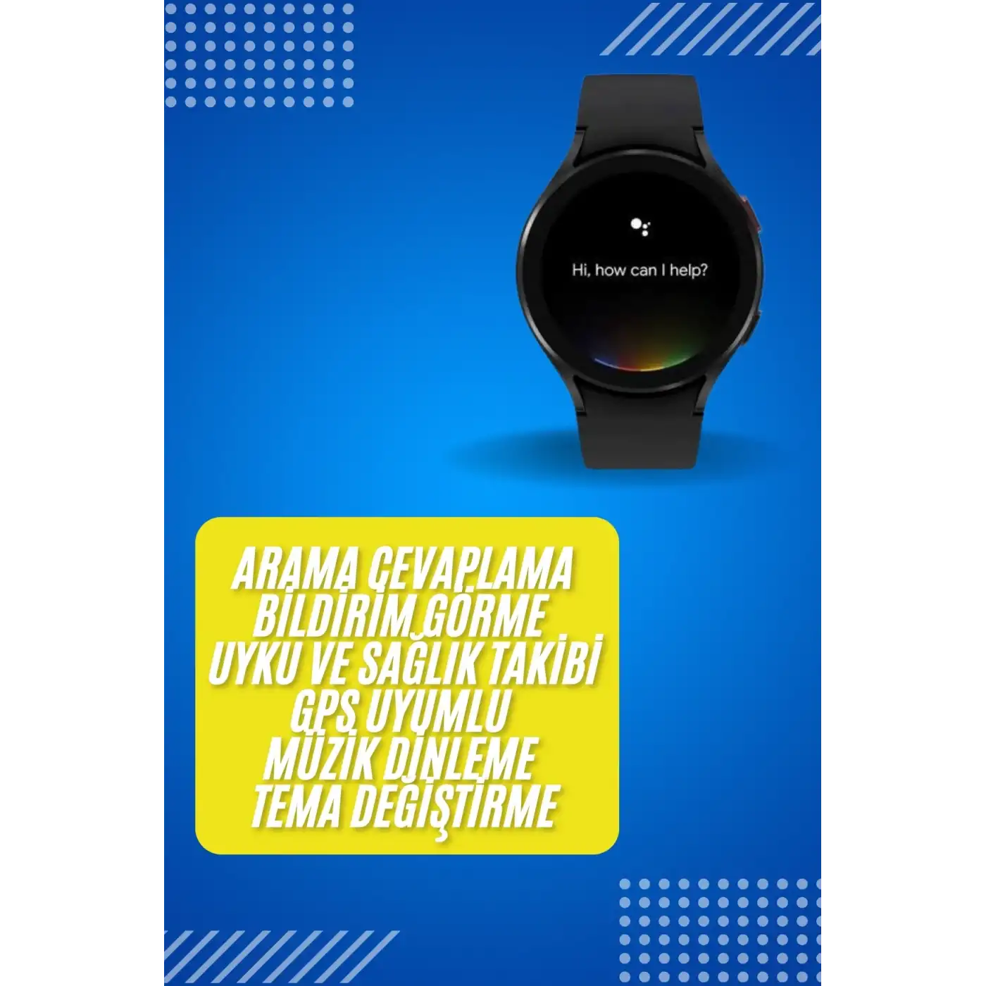 Akıllı Saat Çok Fonksiyonlu Çağrı Cevaplayabilen Bildirim Görme Uzun Pil Ömrü