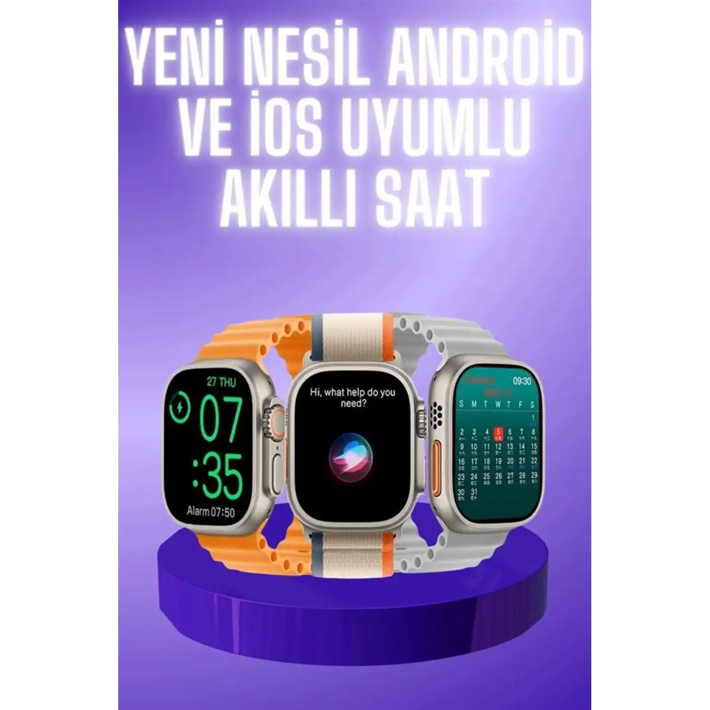 Akıllı Saat Çok Fonksiyonlu Unısex Sosyal Medya Girişli Bluetooth Bağlantılı