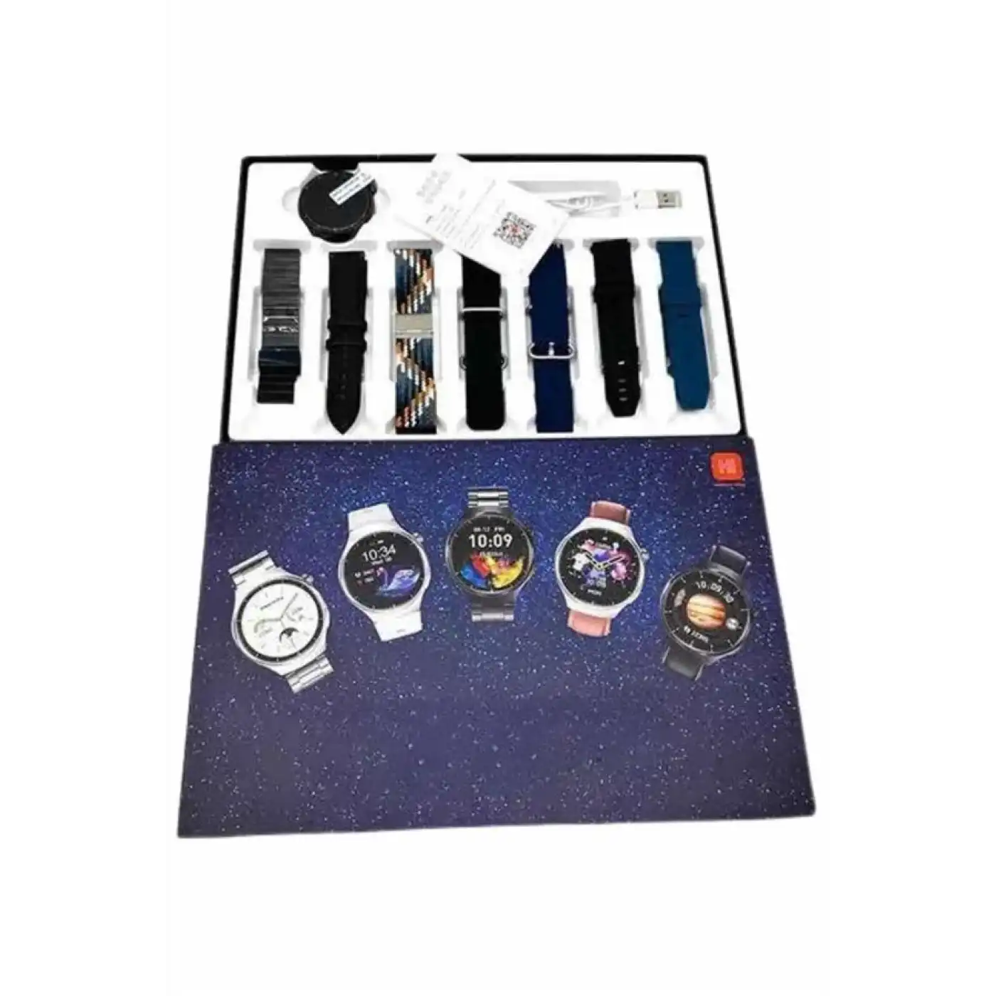 Akıllı Saat Çoklu Kordon Seçenekli Dokunmatik Ekran Nabız Sensörlü