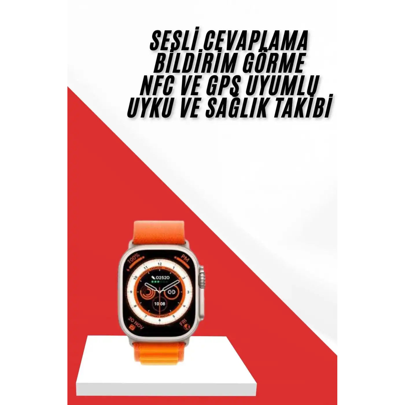 Akıllı Saat GPS Özelliği Bildirim Görme Adımsayar Sesli Görüşme Yapabilen