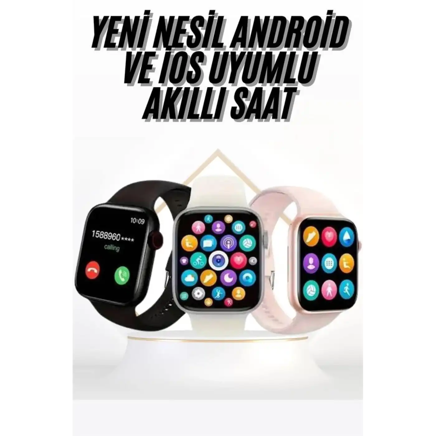 Akıllı Saat Uyku ve Sağlık Takibi Arama Cevaplama 44 MM Amoled Ekran