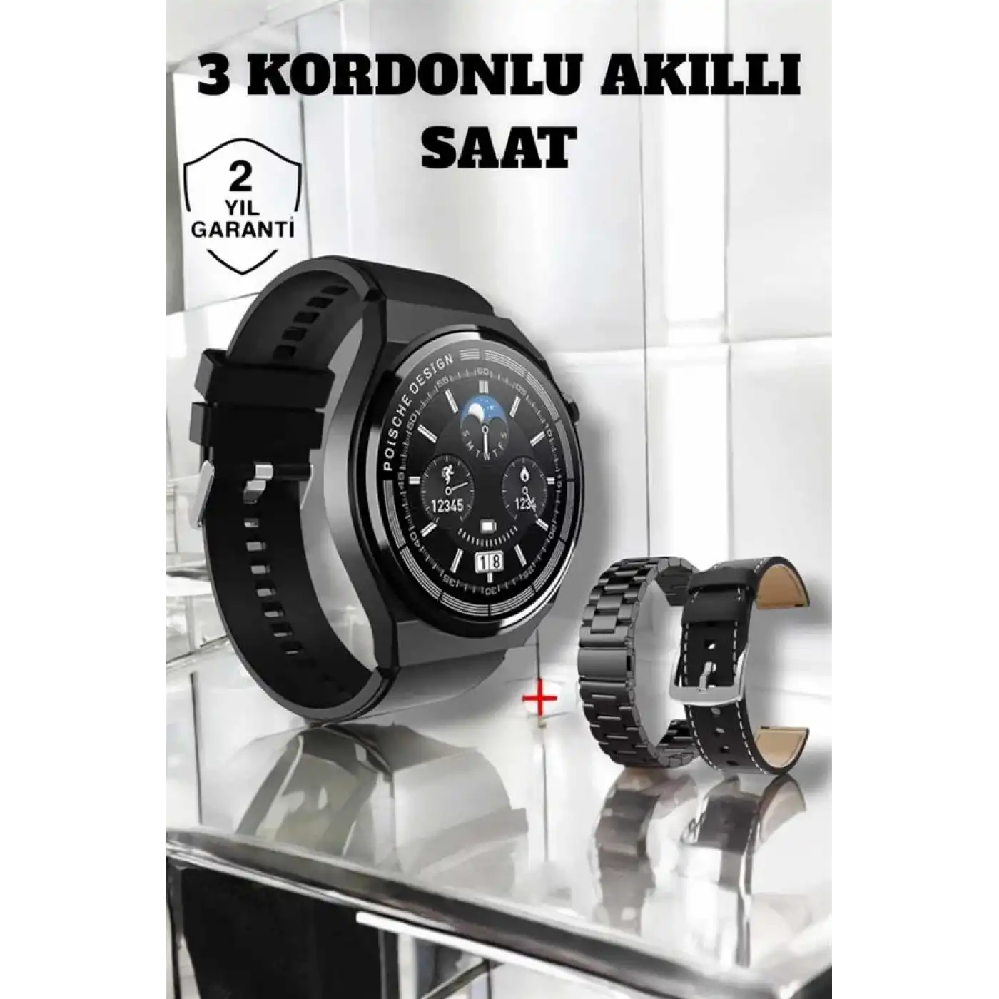 Akıllı Saat Uyku Ve Sağlık Takibi Bildirim Görme Arama Cevaplama