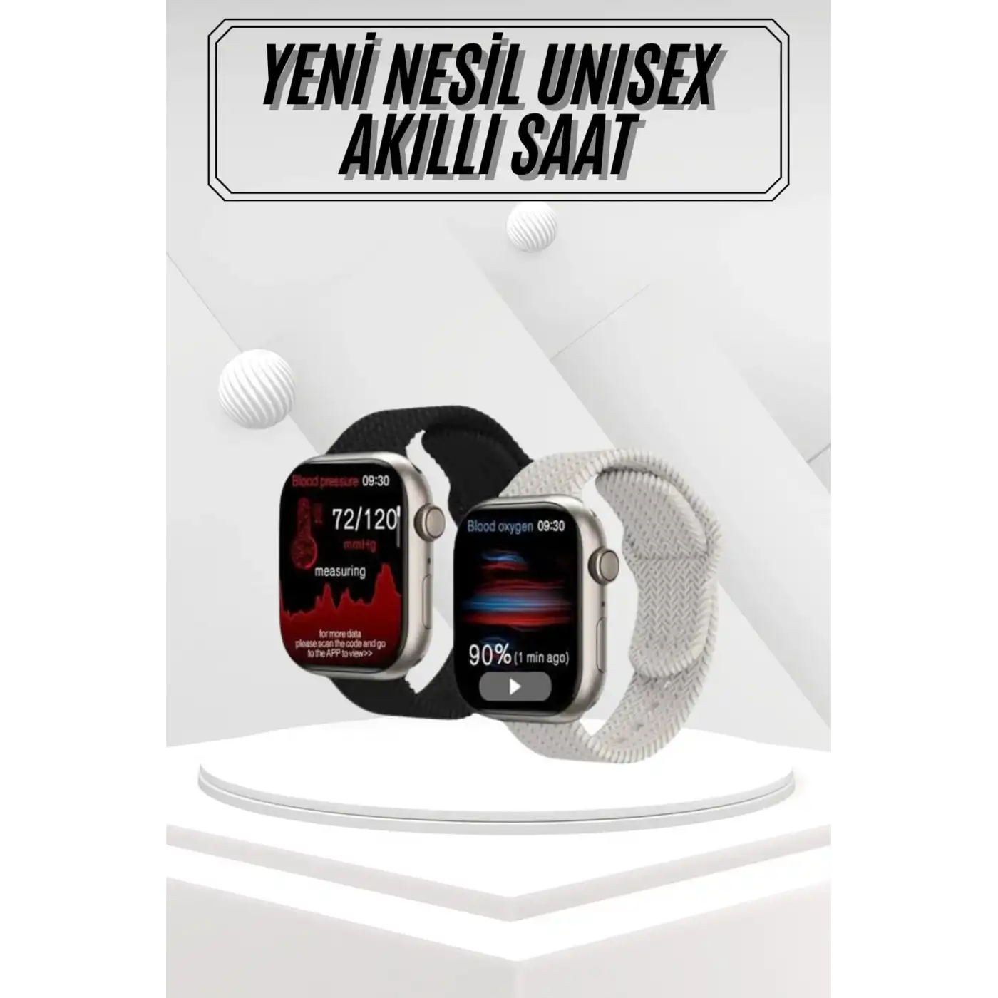 Akıllı Saat Uyku ve Sağlık Takibi GPS Uyumlu Tema Değiştirme