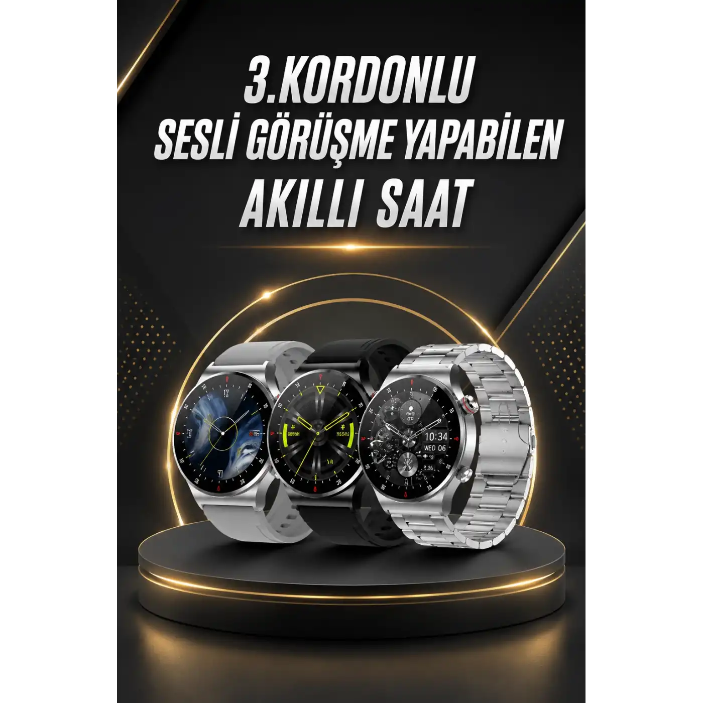 Akıllı Saat Uyku ve Sağlık Takibi NFC Uyumlu Bluetoooth Bağlantılı Android İOS Uyumlu