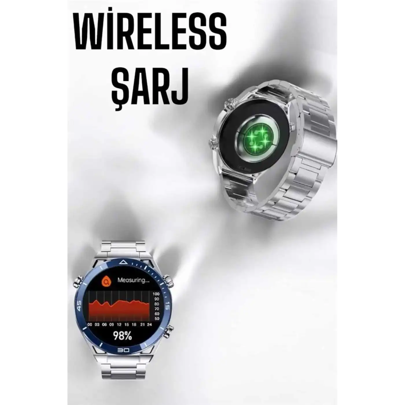 Akıllı Saat Yeni Nesil 2024 Model Metal Kordonlu Bluetooth Bağlantılı