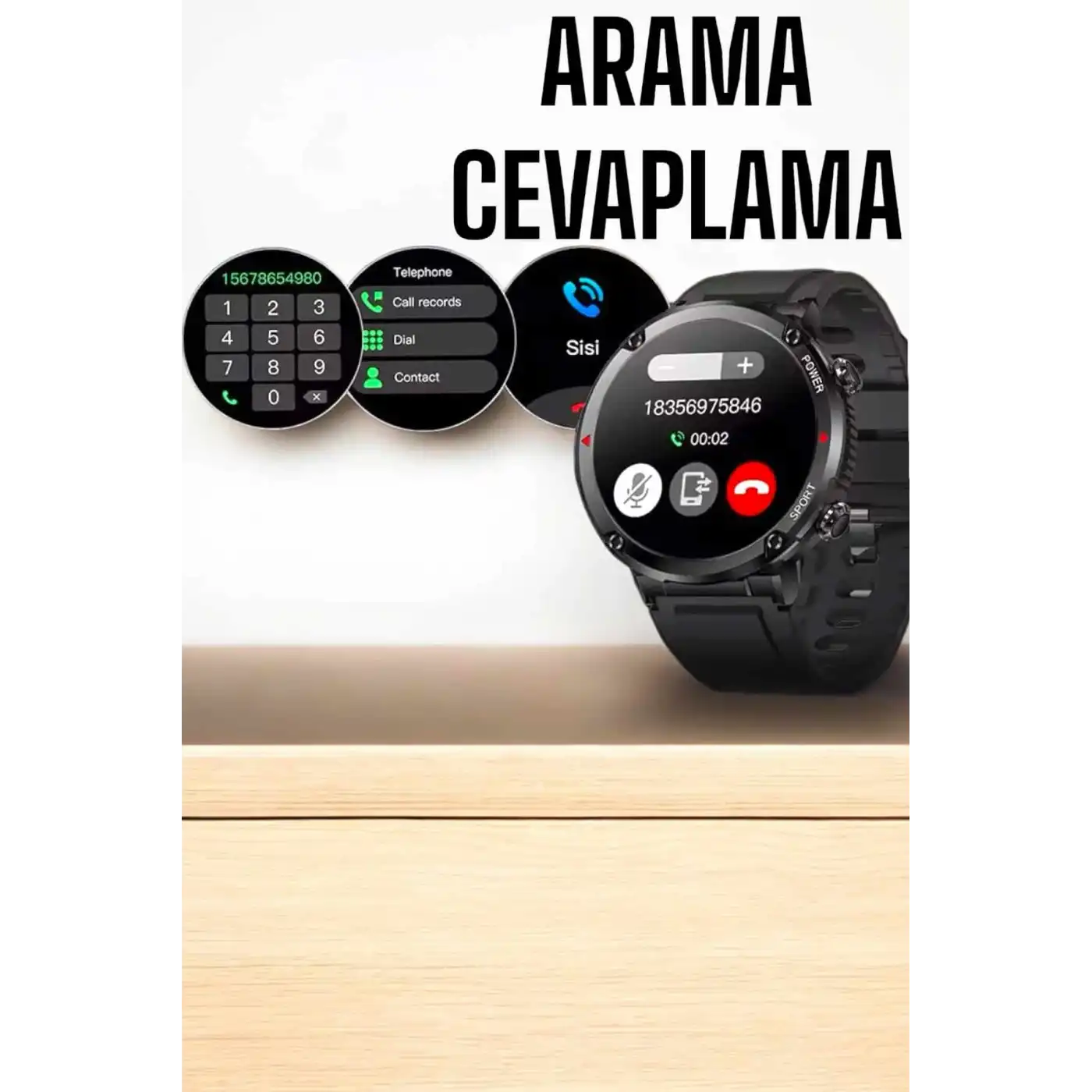 Akıllı Saat Yeni Nesil Bluetooth Bağlantılı Uyku ve Sağlık Takibi NFC ve GPS
