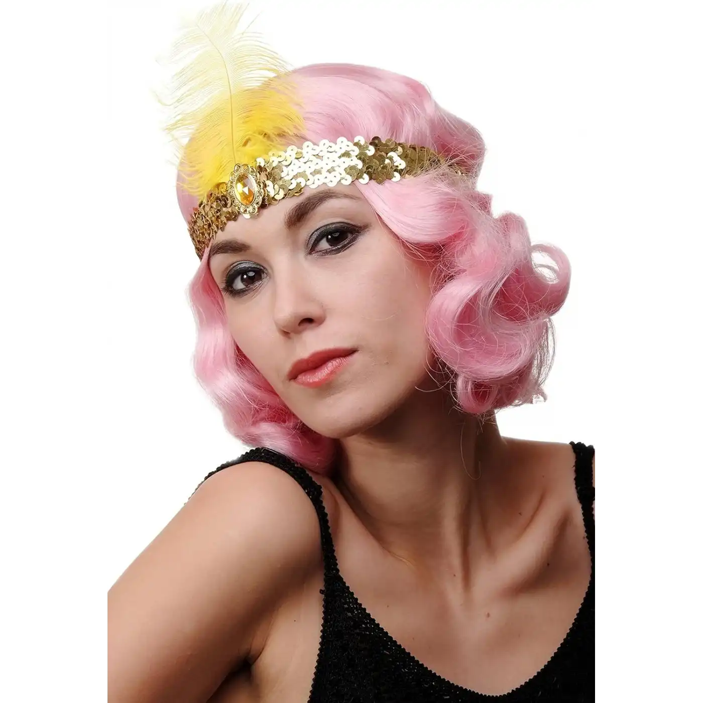 Altın Renk Çarliston Saç Bandı