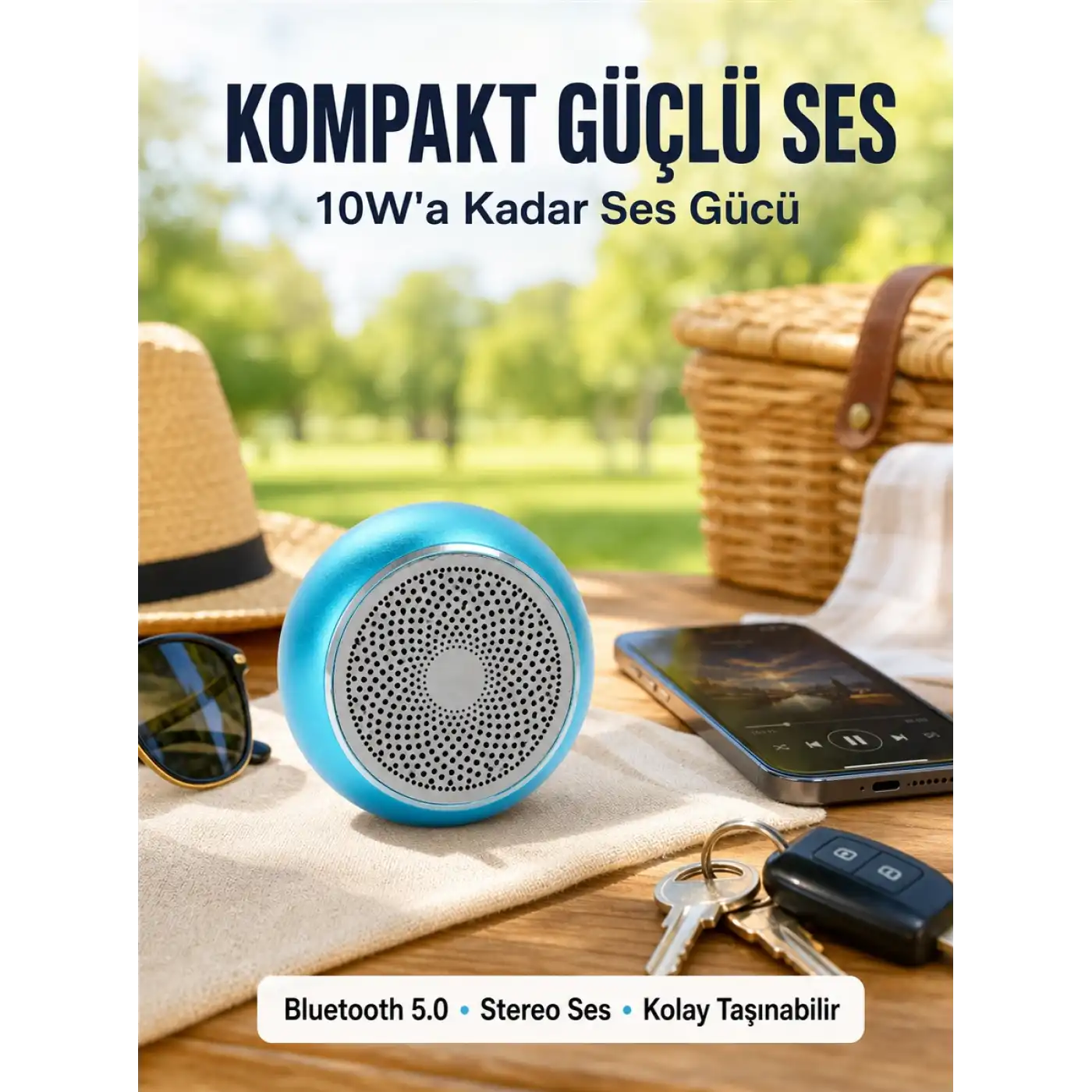 Alüminyum Gövdeli Mini Bluetooth Hoparlör – Dayanıklı ve Şık Tasarım Yeni Nesil