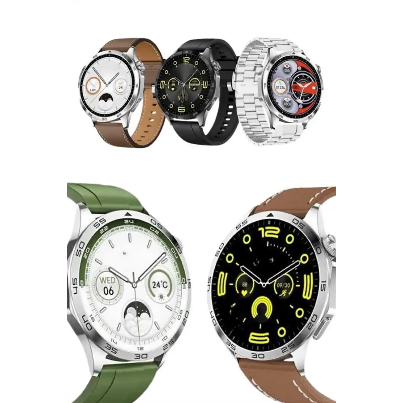 Amoled Ekran 3 Kordonlu Akıllı Saat 5.0 Bluetooth Bağlantılı Android ve İOS Uyumlu