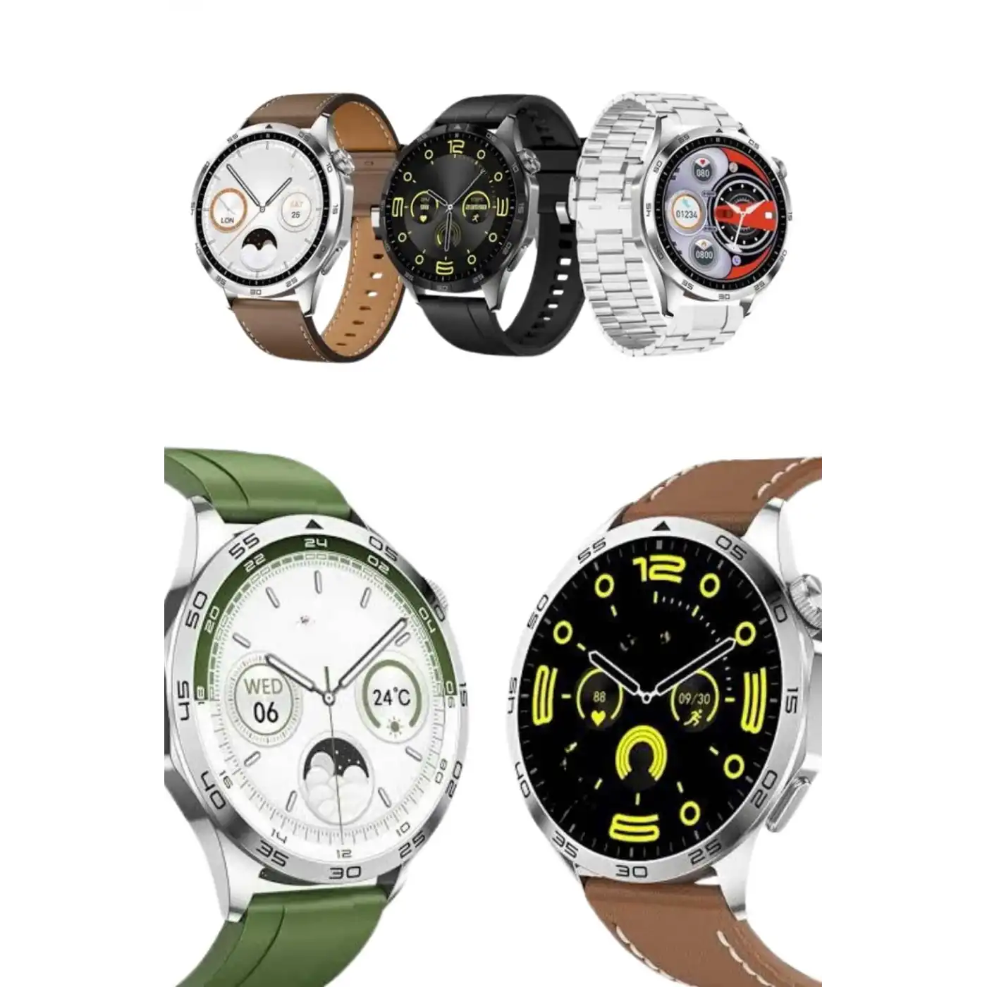 Amoled Ekran 3 Kordonlu Akıllı Saat 5.0 Bluetooth Bağlantılı Android ve İOS Uyumlu