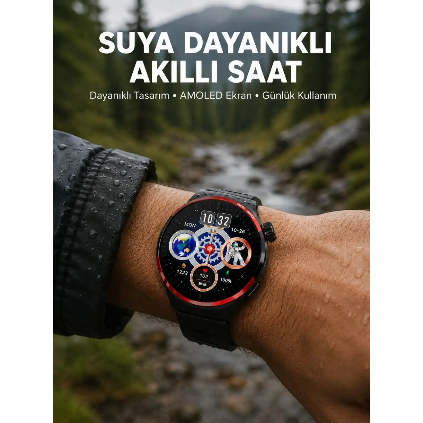 AMOLED Ekranlı Akıllı Saat Bluetooth Arama ve NFC Destekli Yeni Nesil