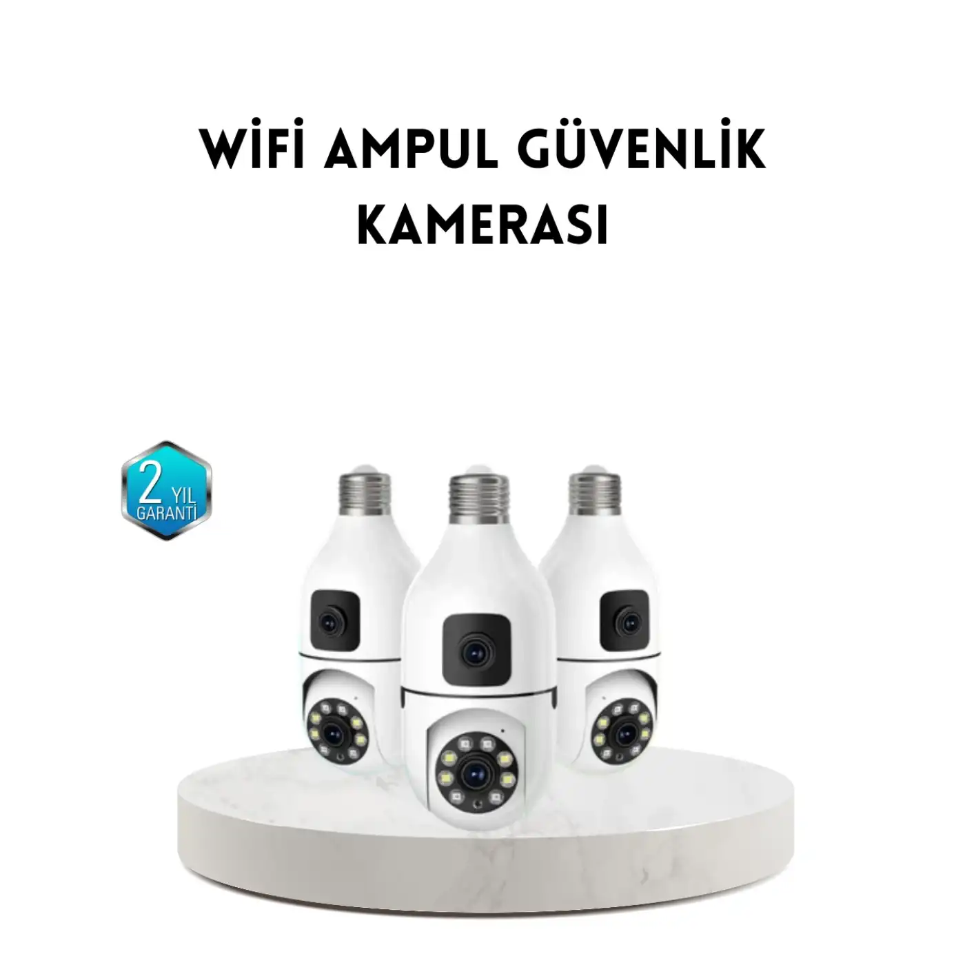 Ampul Tipi WiFi Kamera 2MP Lensli Full HD Görüntü ve Akıllı Hareket Algılama