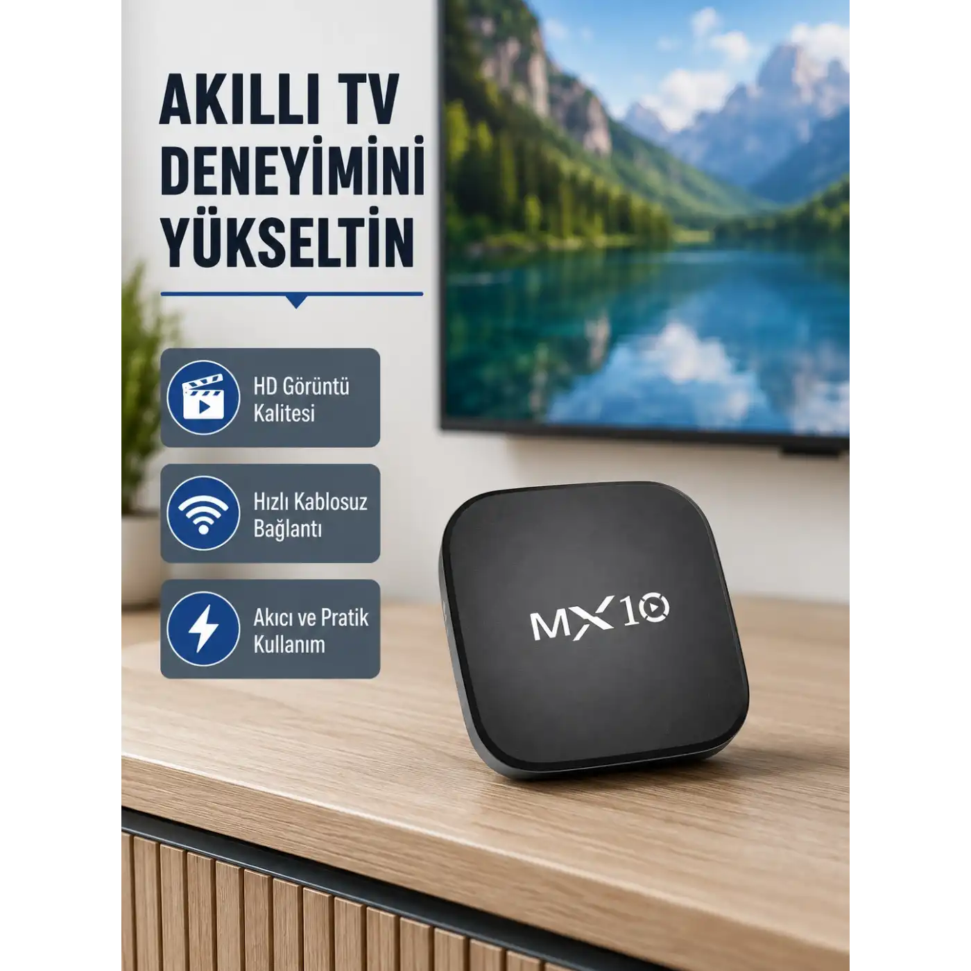 Android 4K TV Box – Wi-Fi, Bluetooth, Dolby Ses, 60 FPS Ultra HD