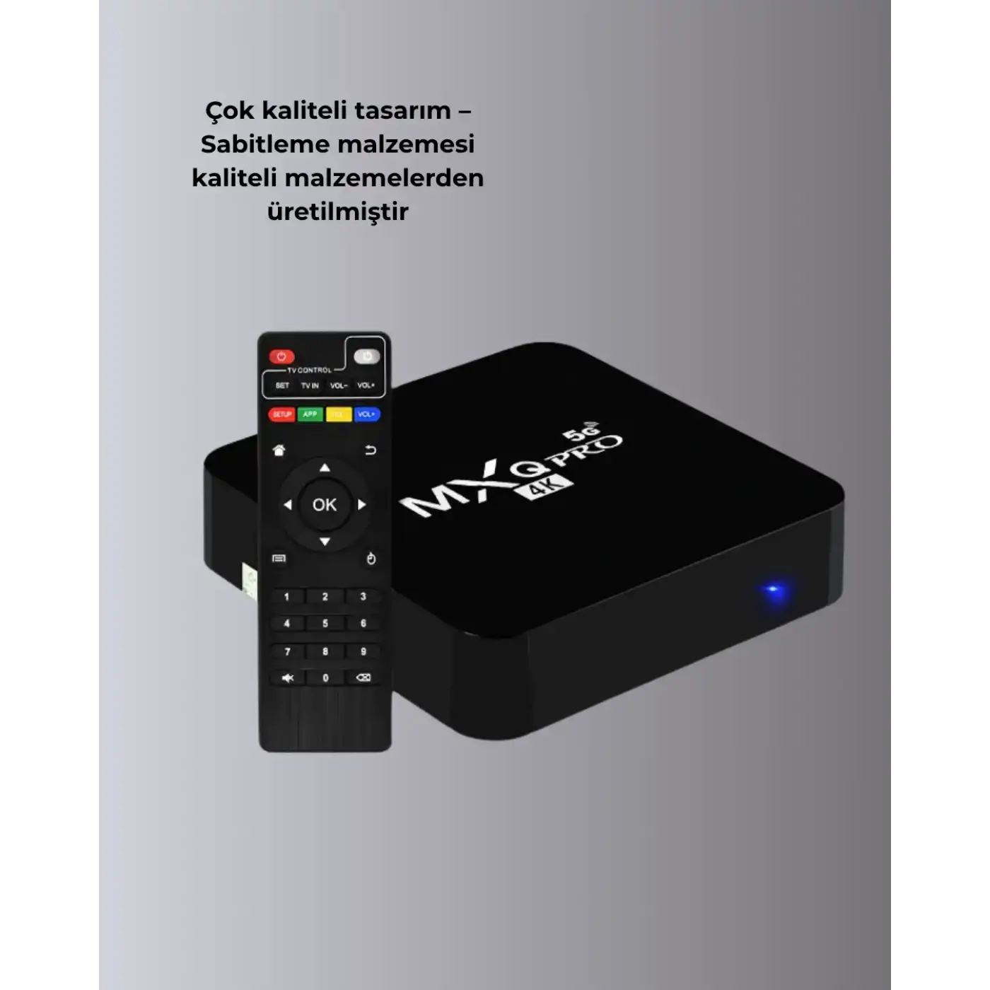 Android TV Box 4K – 2GB RAM 16GB ROM, Kablosuz Wi-Fi Medya Oynatıcı