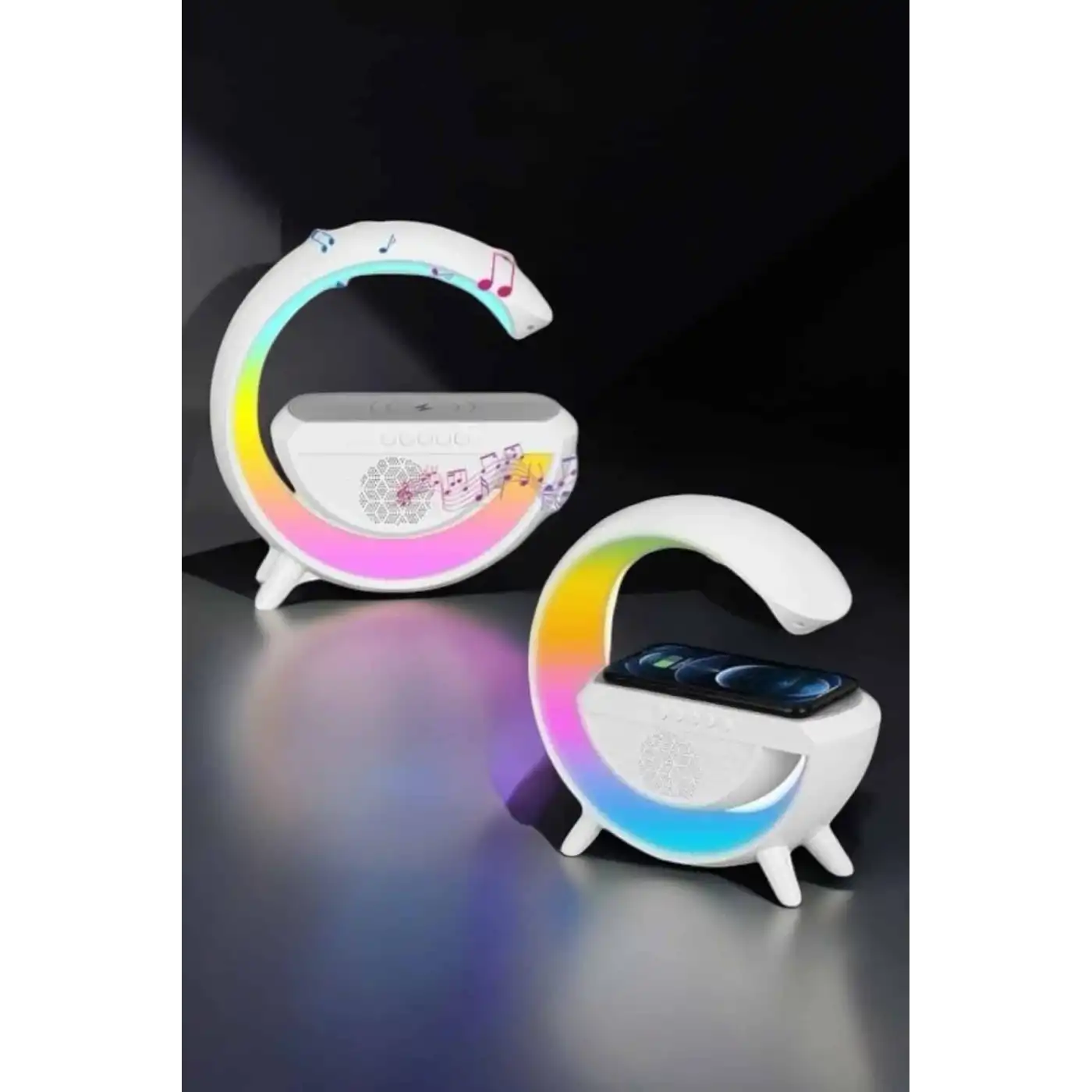 Android Uyumlu Akıllı Bluetooth Hoparlör Kablosuz Şarj Cihazı Standı