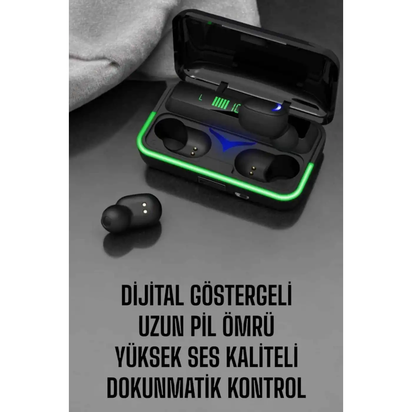 Android Ve İOS Uyumlu Bluetooth Bağlantılı Powerbankli Kulaklık