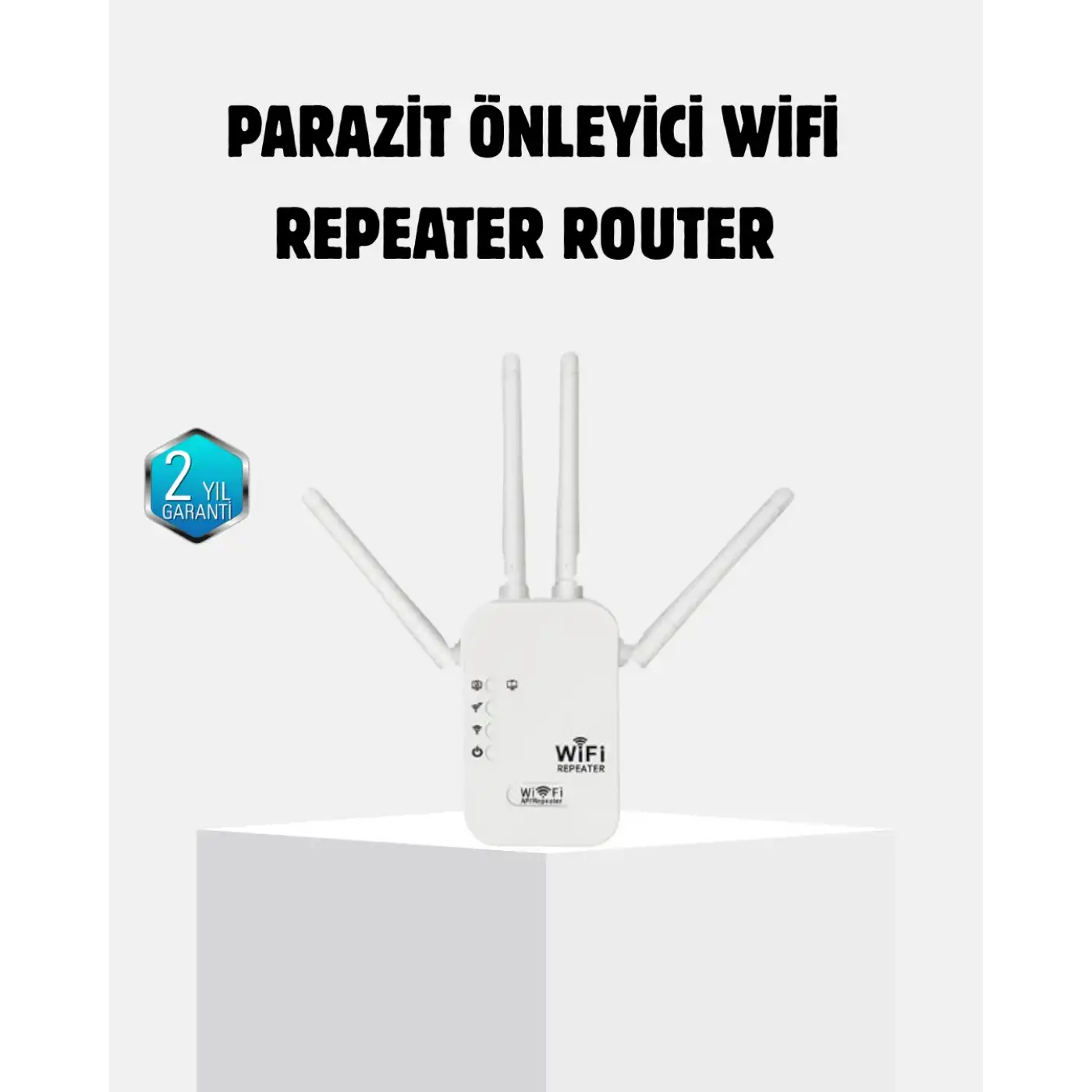 Antenli WiFi Repeater 300m2 Kapsama Alanı WPA3 Güvenlikli