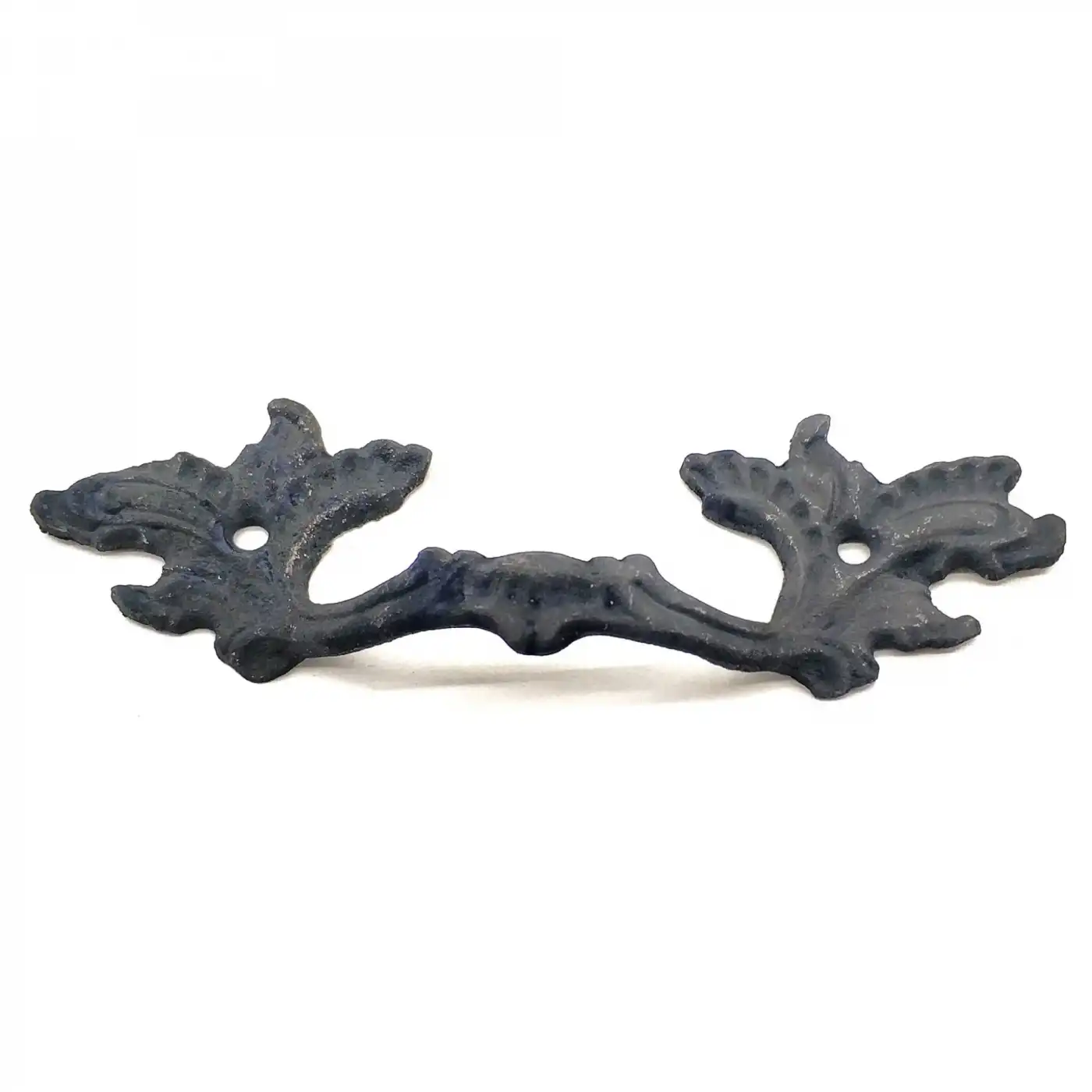 Antika Tarz Dekoratif Pirinç Çiçek Kapı Kulbu - 30x110 Mm, Oksit