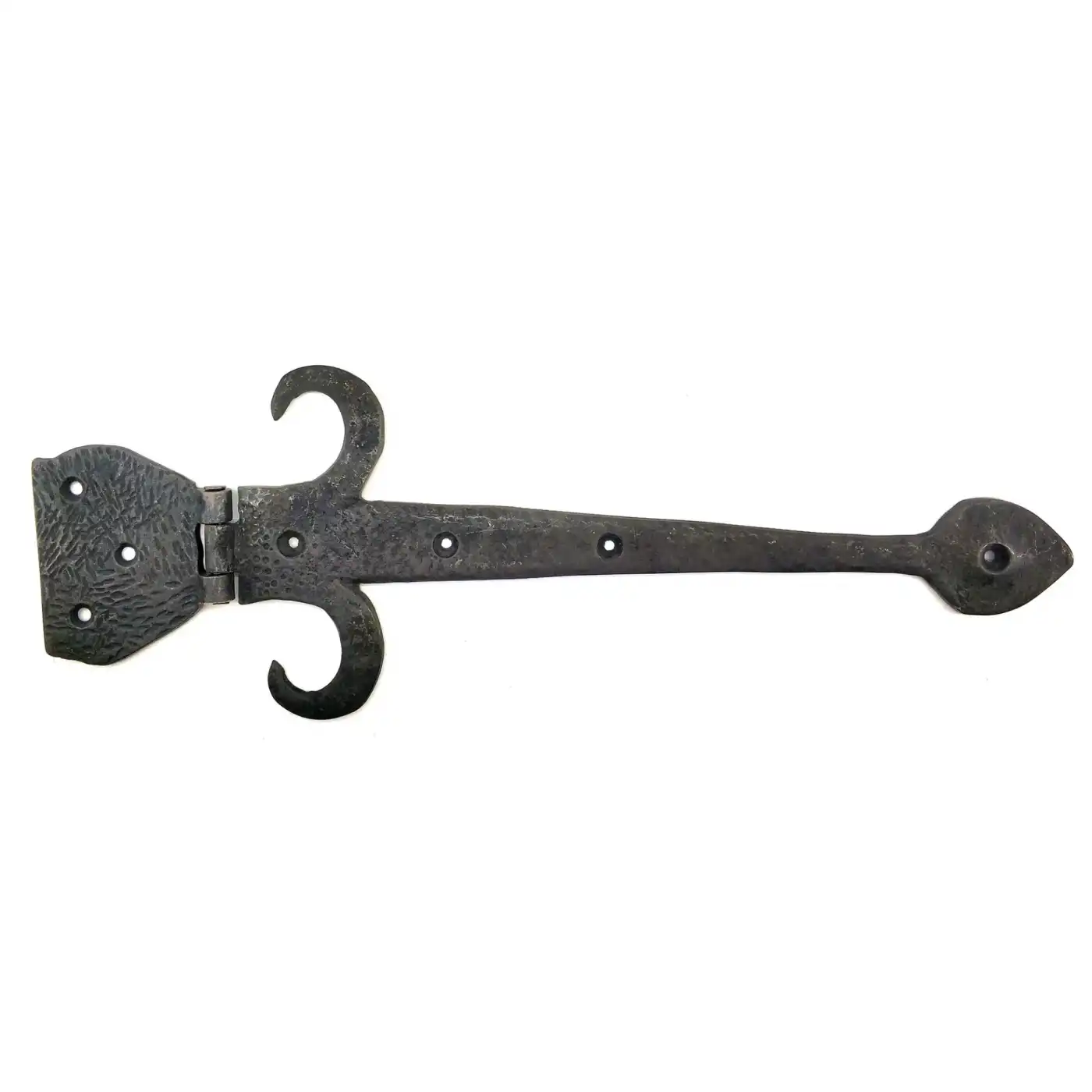 Antika Tarz Dekoratif Pirinç Kuyruklu Çanak Menteşe - 137x390 Mm, Oksit