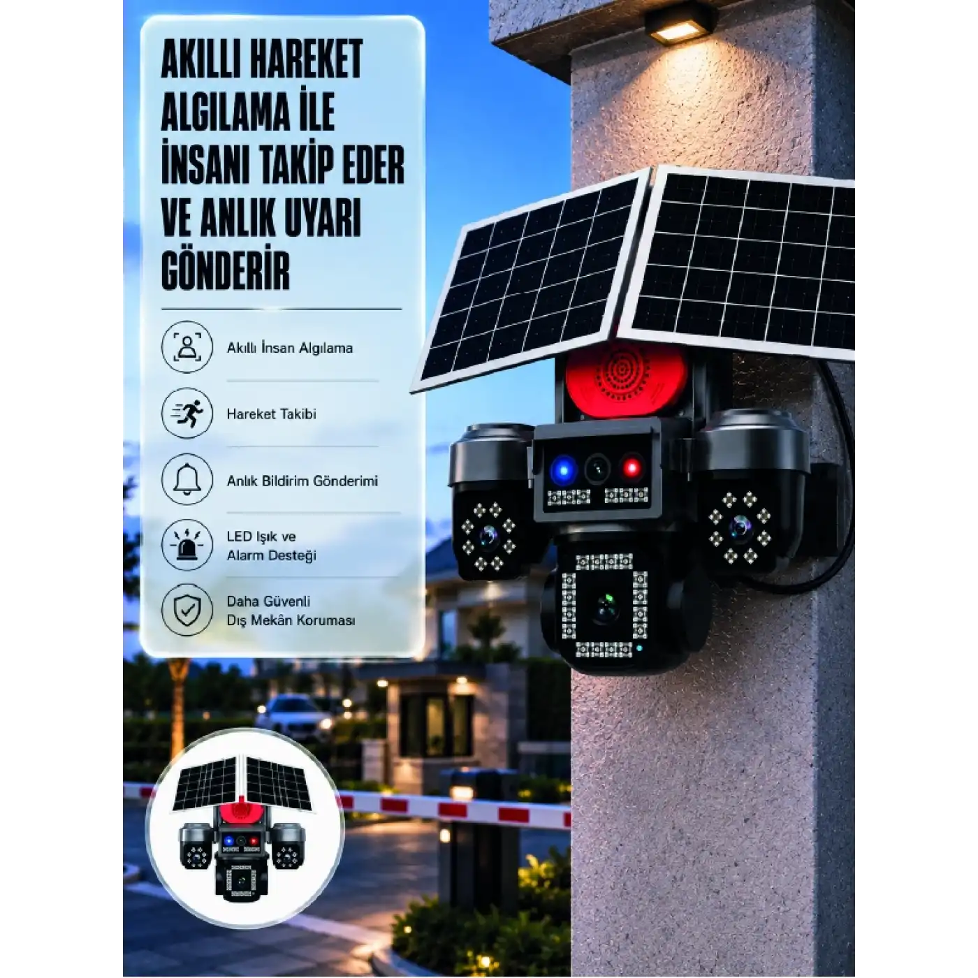 AOV Sürekli Kayıt Destekli 4G Dış Ortam Güvenlik Kamerası