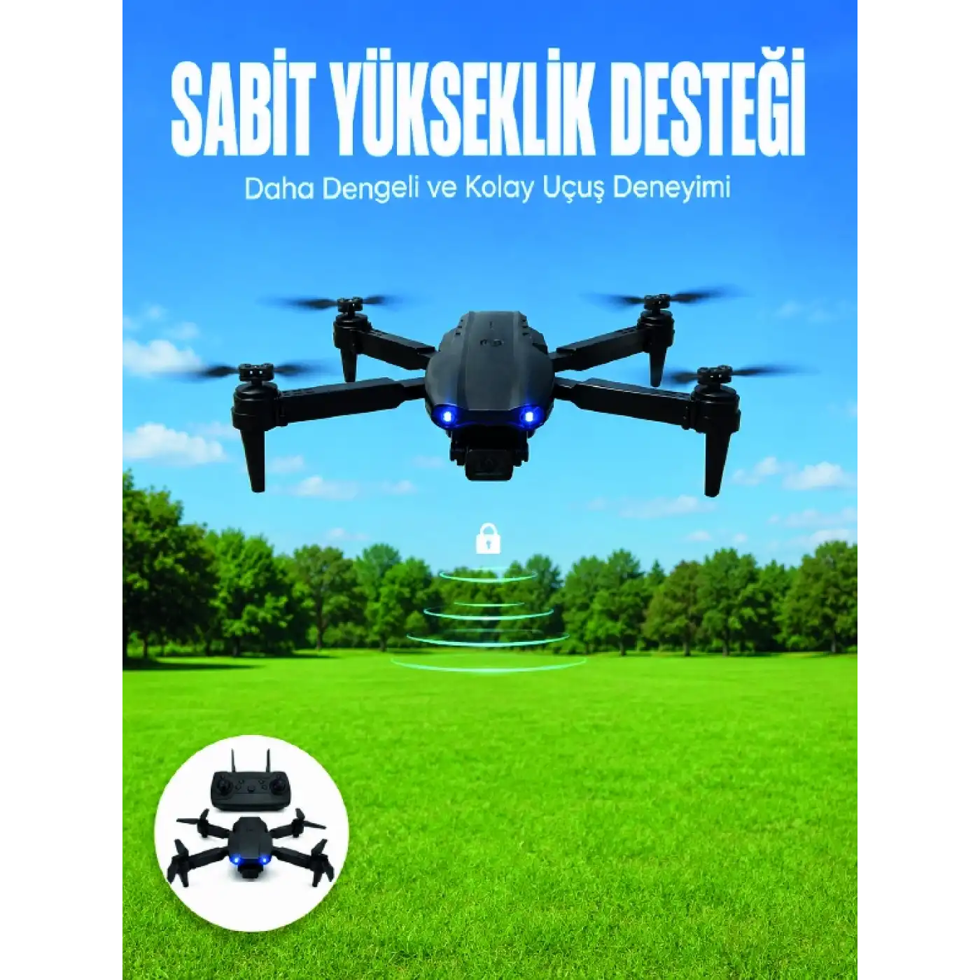 APP Kontrollü Mini Drone 4K HD Kamera, 360° Takla ve Katlanabilir Tasarım