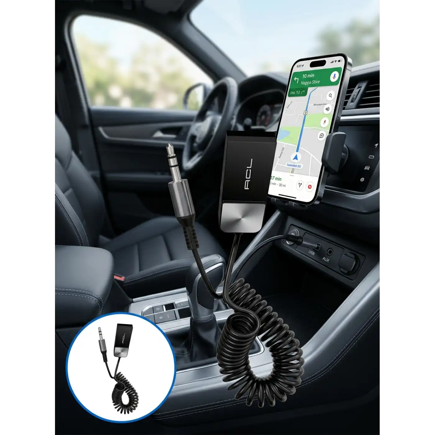 Araç ve Ev Ses Sistemleri İçin Bluetooth AUX Adaptörü