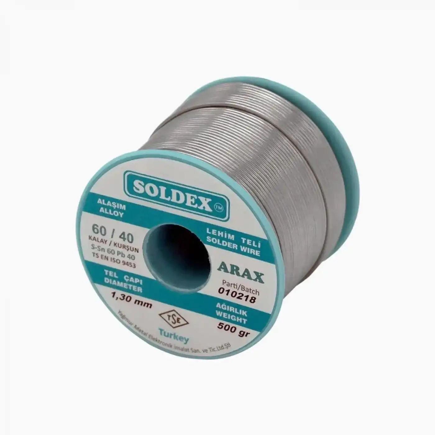 Arax 60-40 Lehim Teli 500 Gr 1.3 Mm - Sn:60 / Pb:40