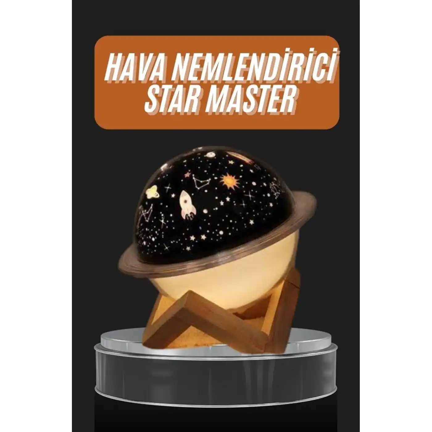 Aromaterapi Hava Nemlendirici Gece Lambası Uzay Model Satürn Oda Kokusu